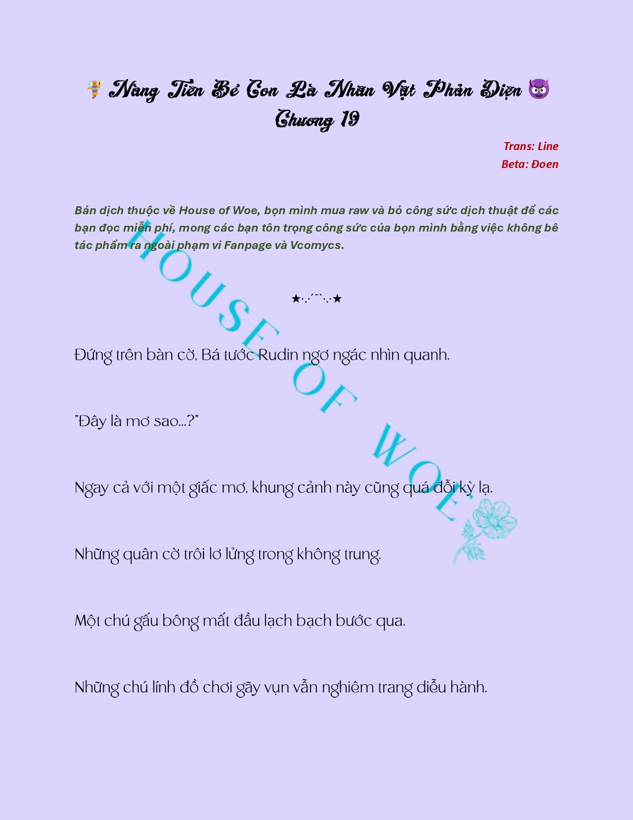 [Novel] Nàng Tiên Bé Con Là Nhân Vật Phản Diện Chapter 19 - Trang 2
