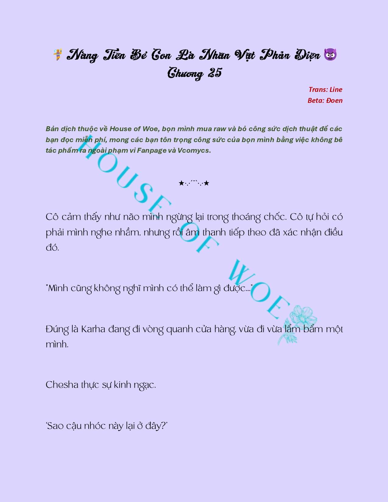 [Novel] Nàng Tiên Bé Con Là Nhân Vật Phản Diện Chapter 25 - Trang 2