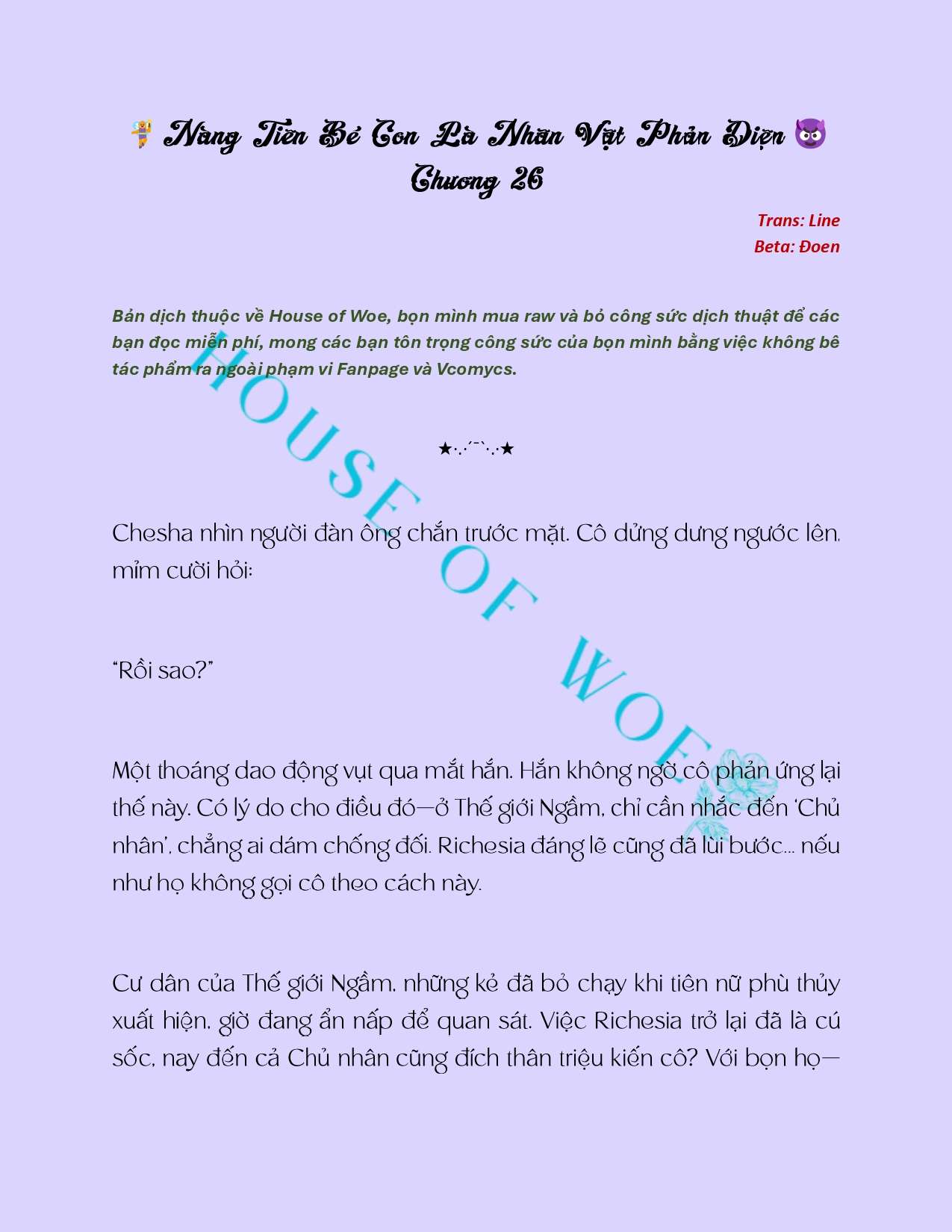 [Novel] Nàng Tiên Bé Con Là Nhân Vật Phản Diện Chapter 26 - Trang 2