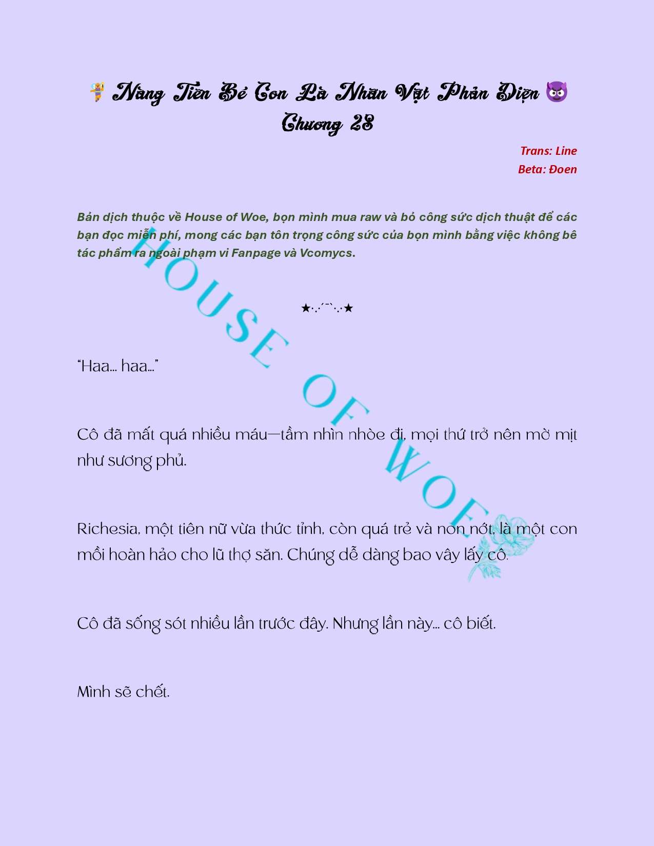 [Novel] Nàng Tiên Bé Con Là Nhân Vật Phản Diện Chapter 28 - Trang 2