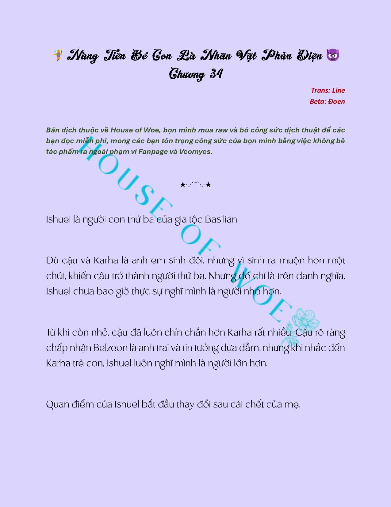 [Novel] Nàng Tiên Bé Con Là Nhân Vật Phản Diện Chapter 34 - Trang 2