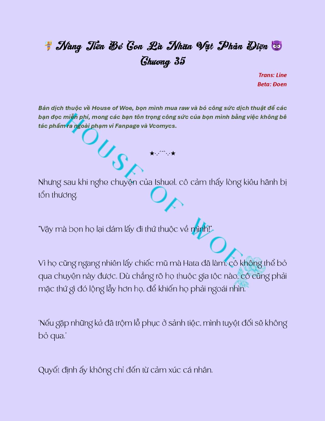 [Novel] Nàng Tiên Bé Con Là Nhân Vật Phản Diện Chapter 35 - Trang 2