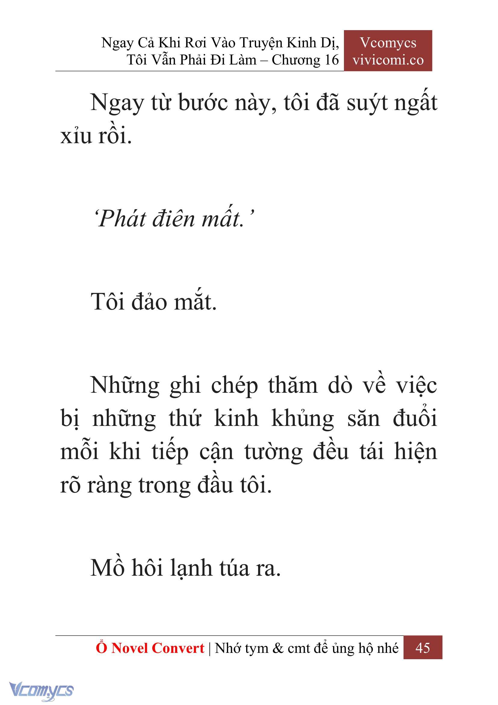 [Novel] Ngay Cả Khi Rơi Vào Truyện Kinh Dị, Tôi Vẫn Phải Đi Làm Chapter 16 - Trang 2