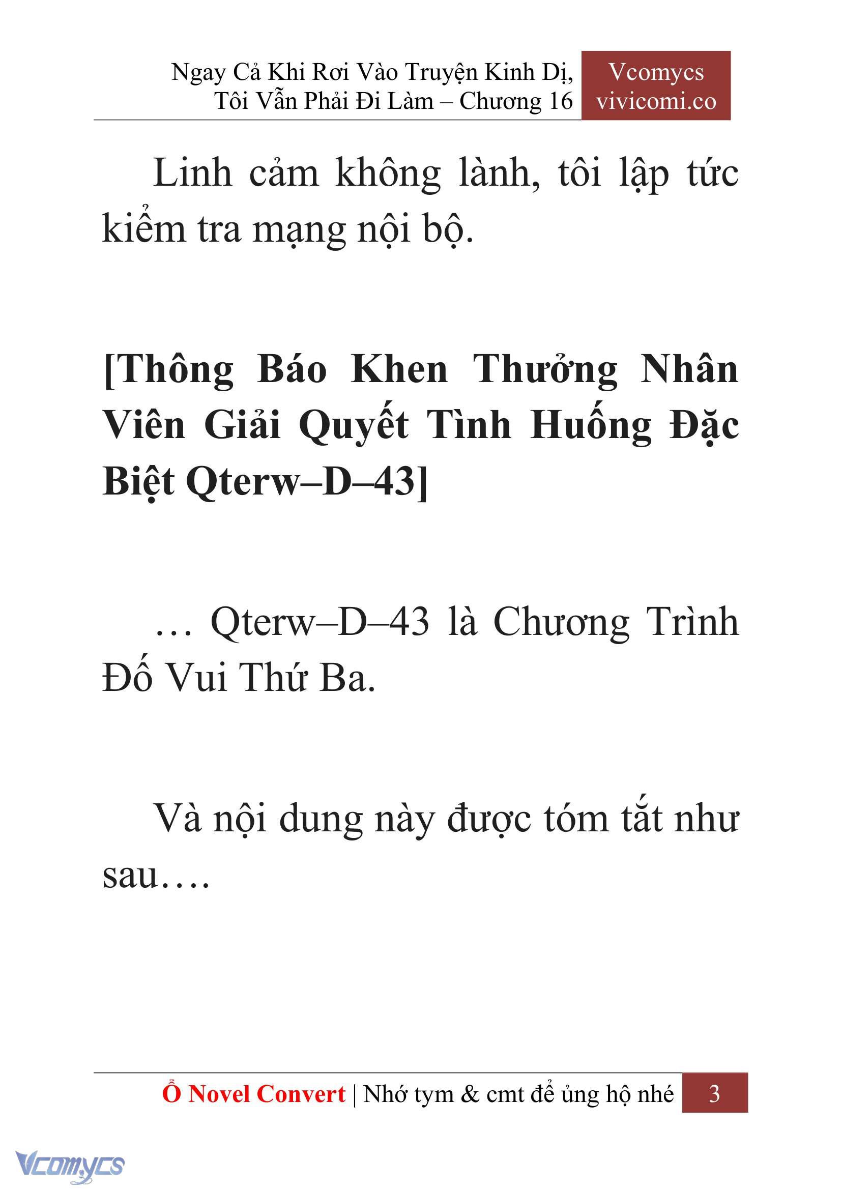 [Novel] Ngay Cả Khi Rơi Vào Truyện Kinh Dị, Tôi Vẫn Phải Đi Làm Chapter 16 - Trang 2
