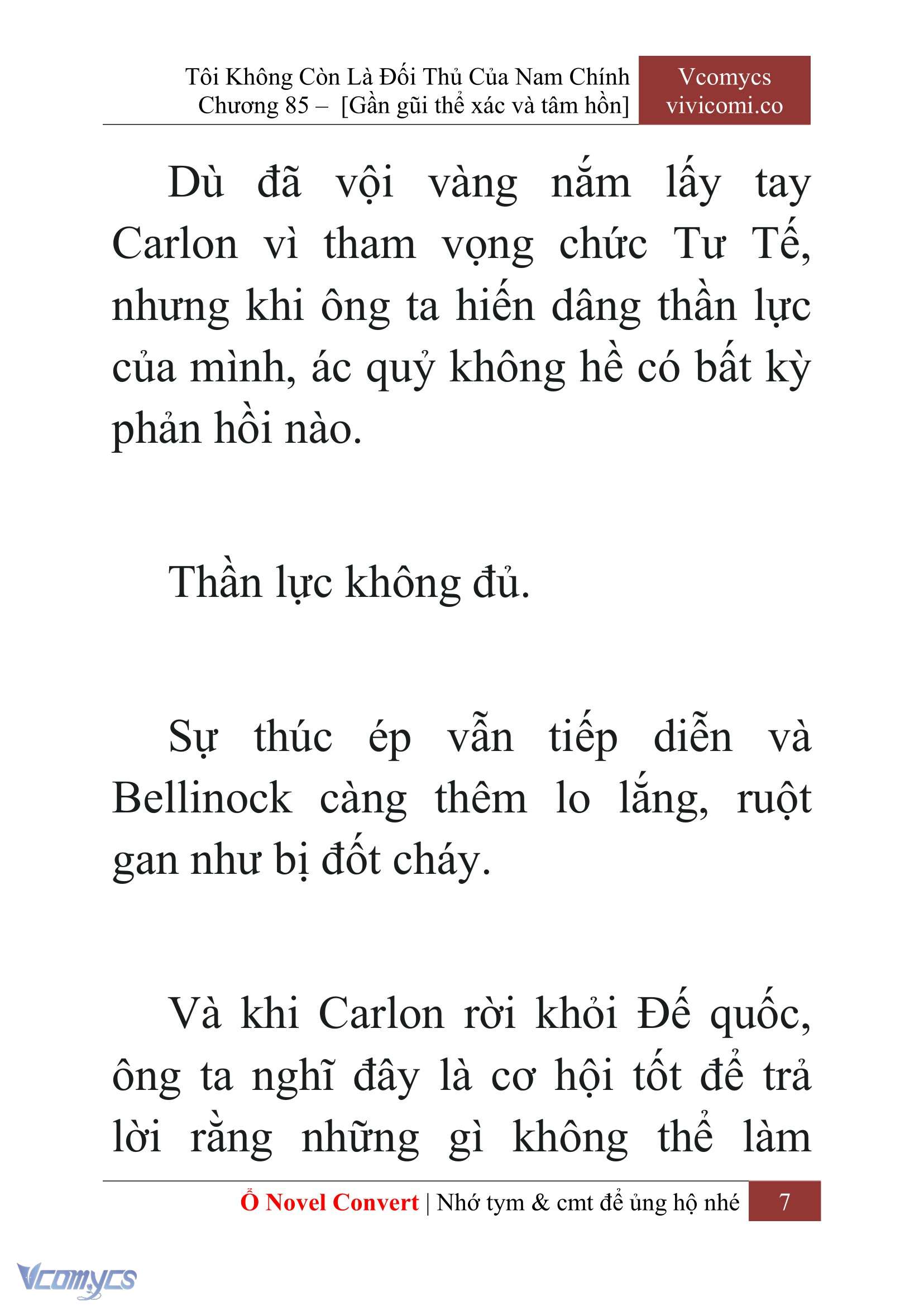 [Novel] Tôi Không Còn Là Đối Thủ Của Nam Chính Chapter 85 - Trang 2