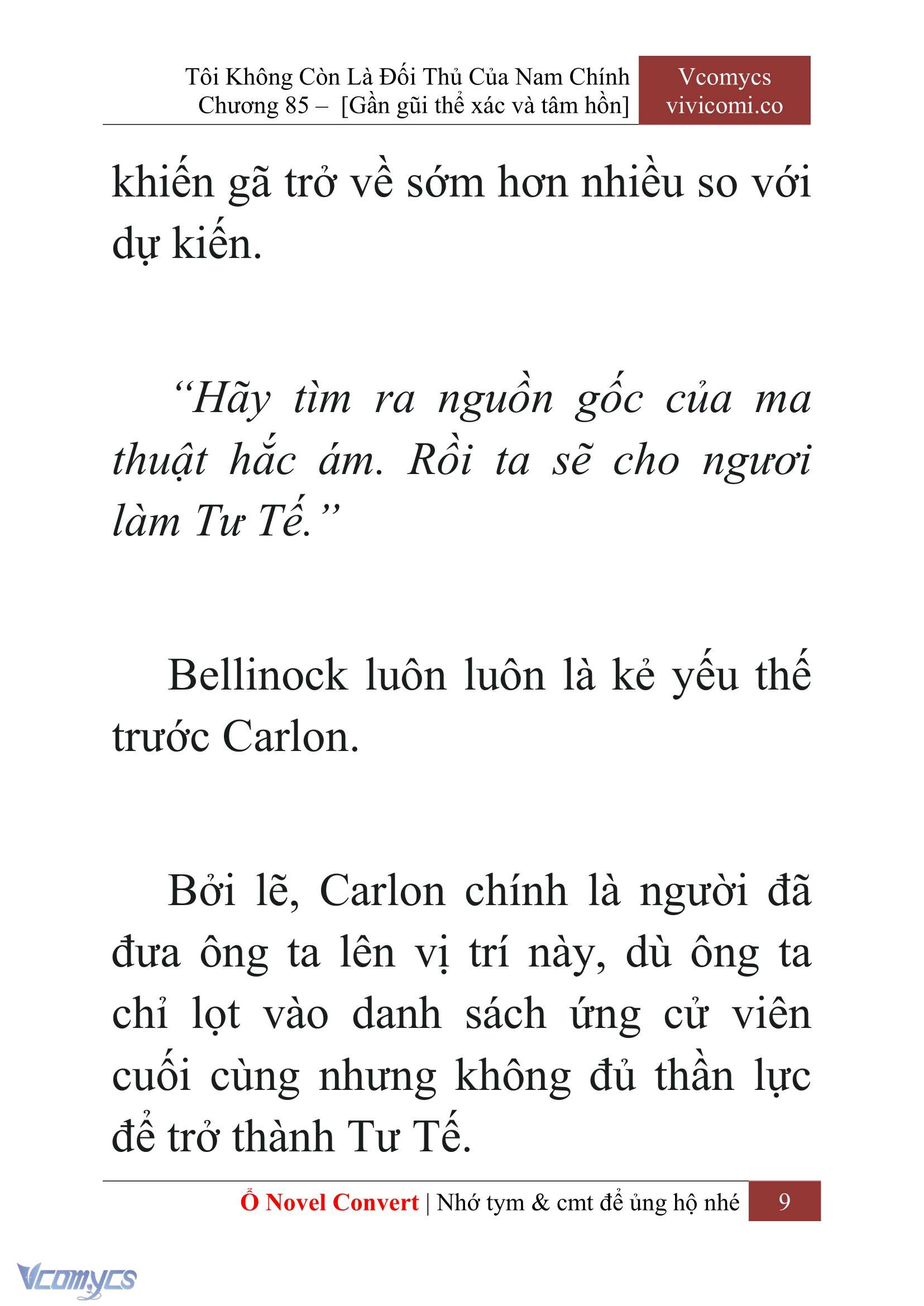 [Novel] Tôi Không Còn Là Đối Thủ Của Nam Chính Chapter 85 - Trang 2