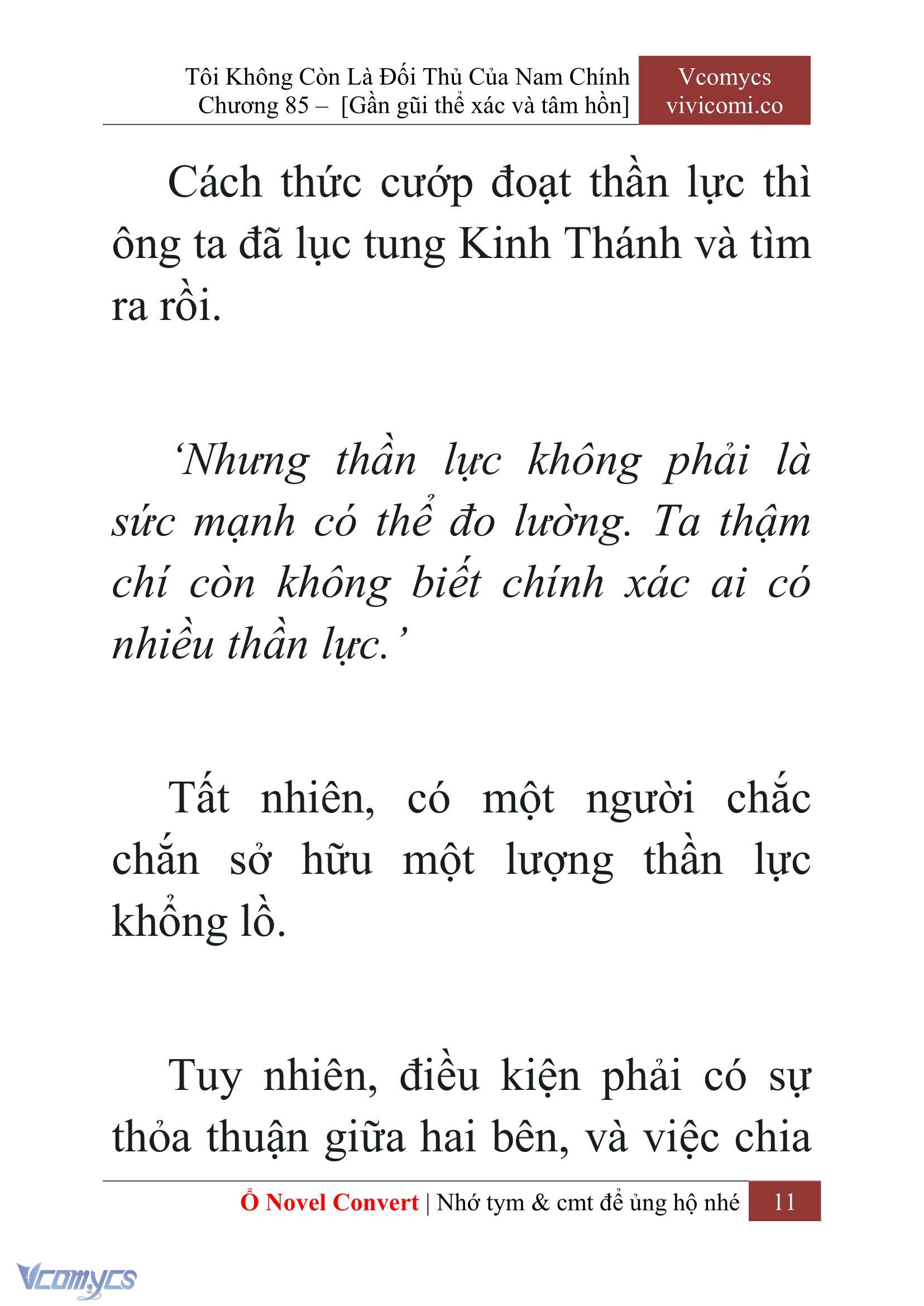 [Novel] Tôi Không Còn Là Đối Thủ Của Nam Chính Chapter 85 - Trang 2