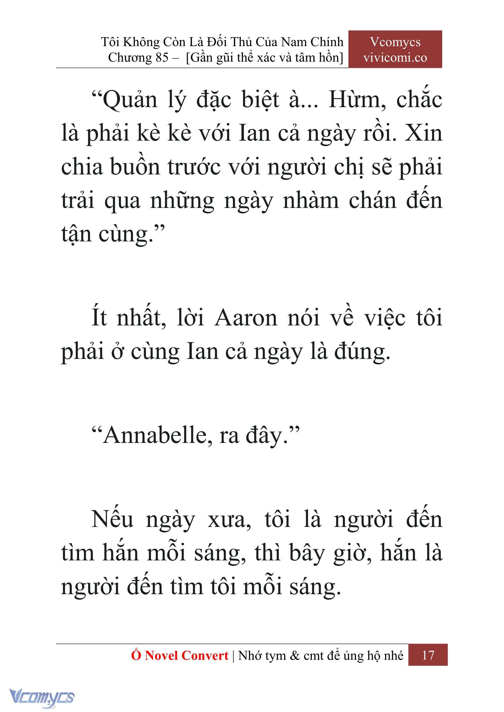 [Novel] Tôi Không Còn Là Đối Thủ Của Nam Chính Chapter 85 - Trang 2