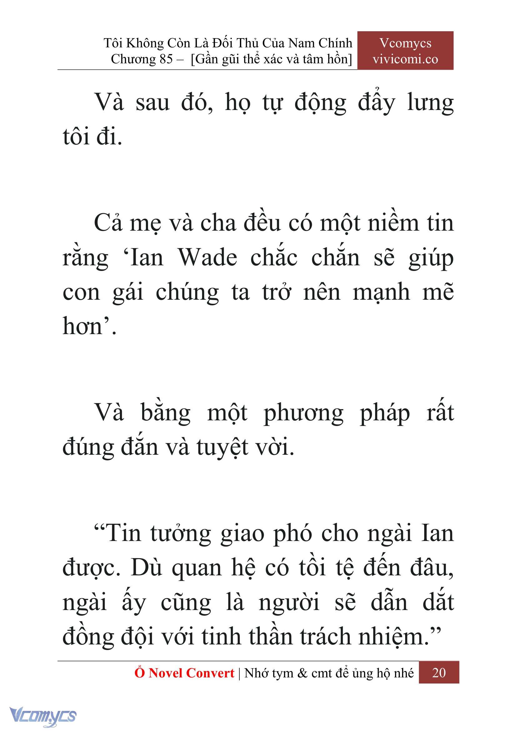 [Novel] Tôi Không Còn Là Đối Thủ Của Nam Chính Chapter 85 - Trang 2
