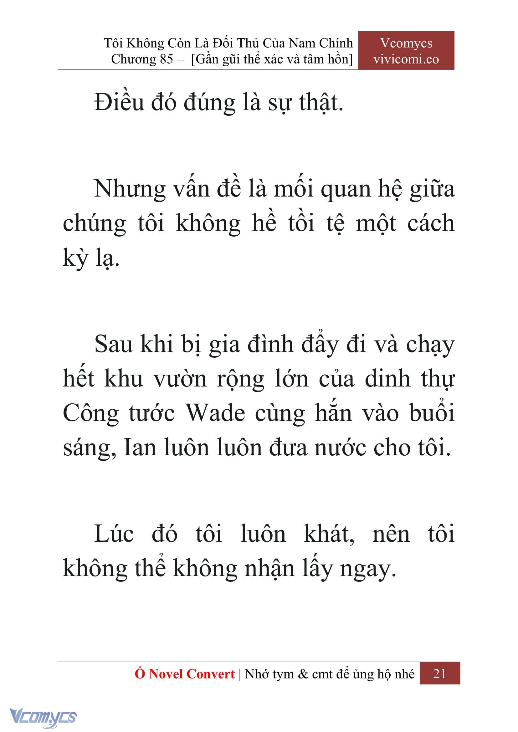 [Novel] Tôi Không Còn Là Đối Thủ Của Nam Chính Chapter 85 - Trang 2