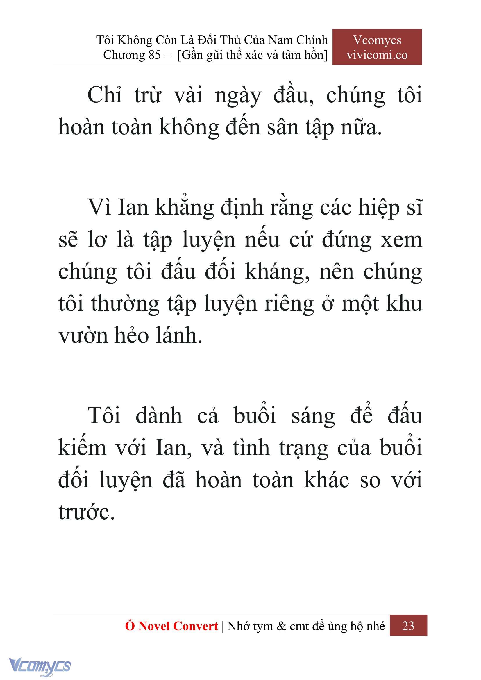 [Novel] Tôi Không Còn Là Đối Thủ Của Nam Chính Chapter 85 - Trang 2