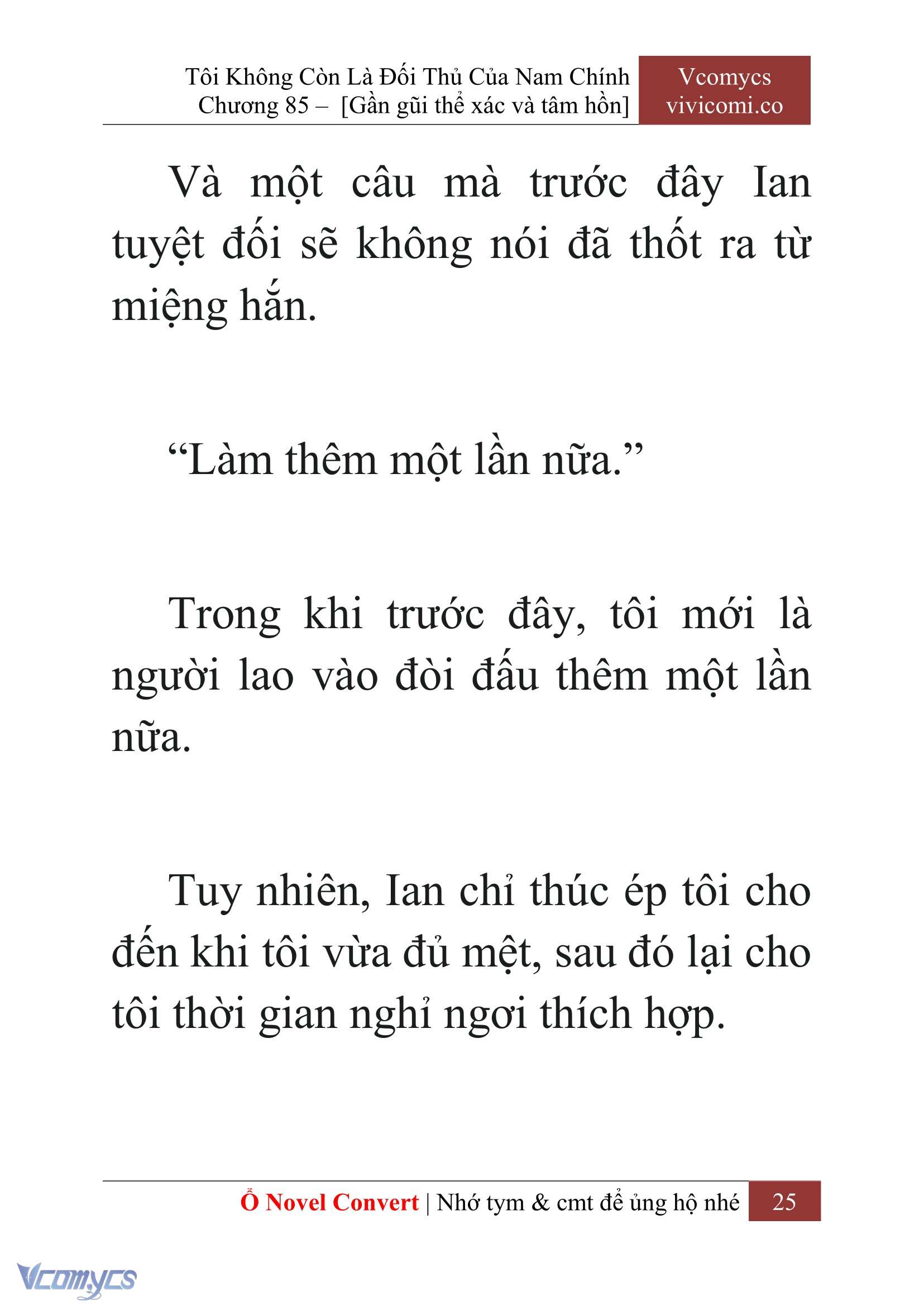 [Novel] Tôi Không Còn Là Đối Thủ Của Nam Chính Chapter 85 - Trang 2