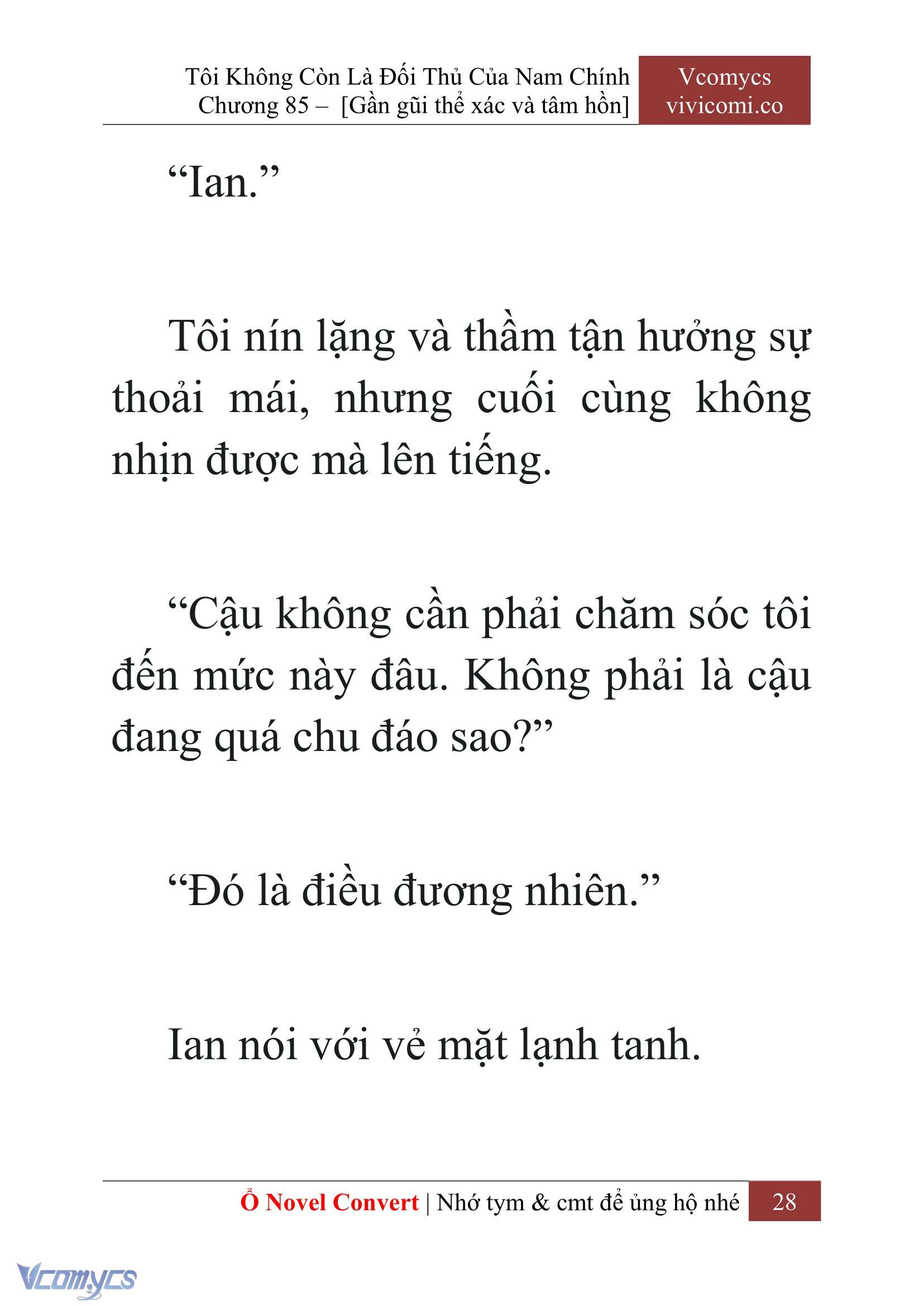 [Novel] Tôi Không Còn Là Đối Thủ Của Nam Chính Chapter 85 - Trang 2