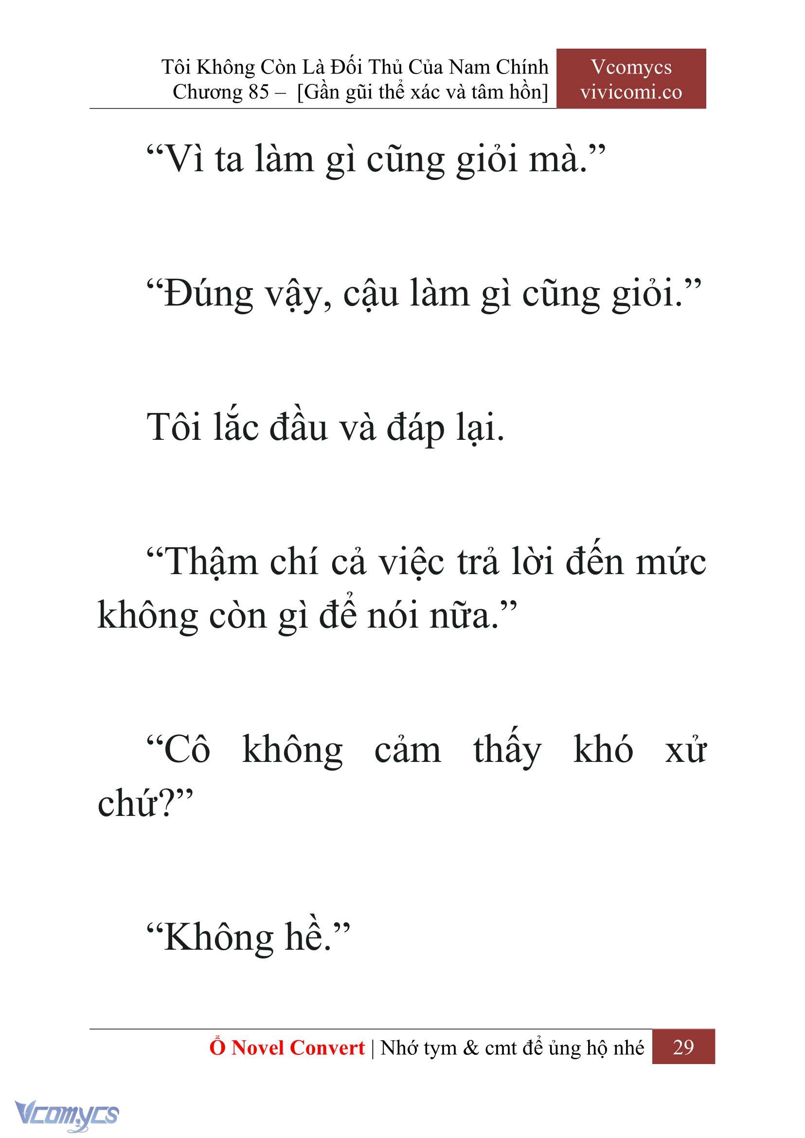 [Novel] Tôi Không Còn Là Đối Thủ Của Nam Chính Chapter 85 - Trang 2