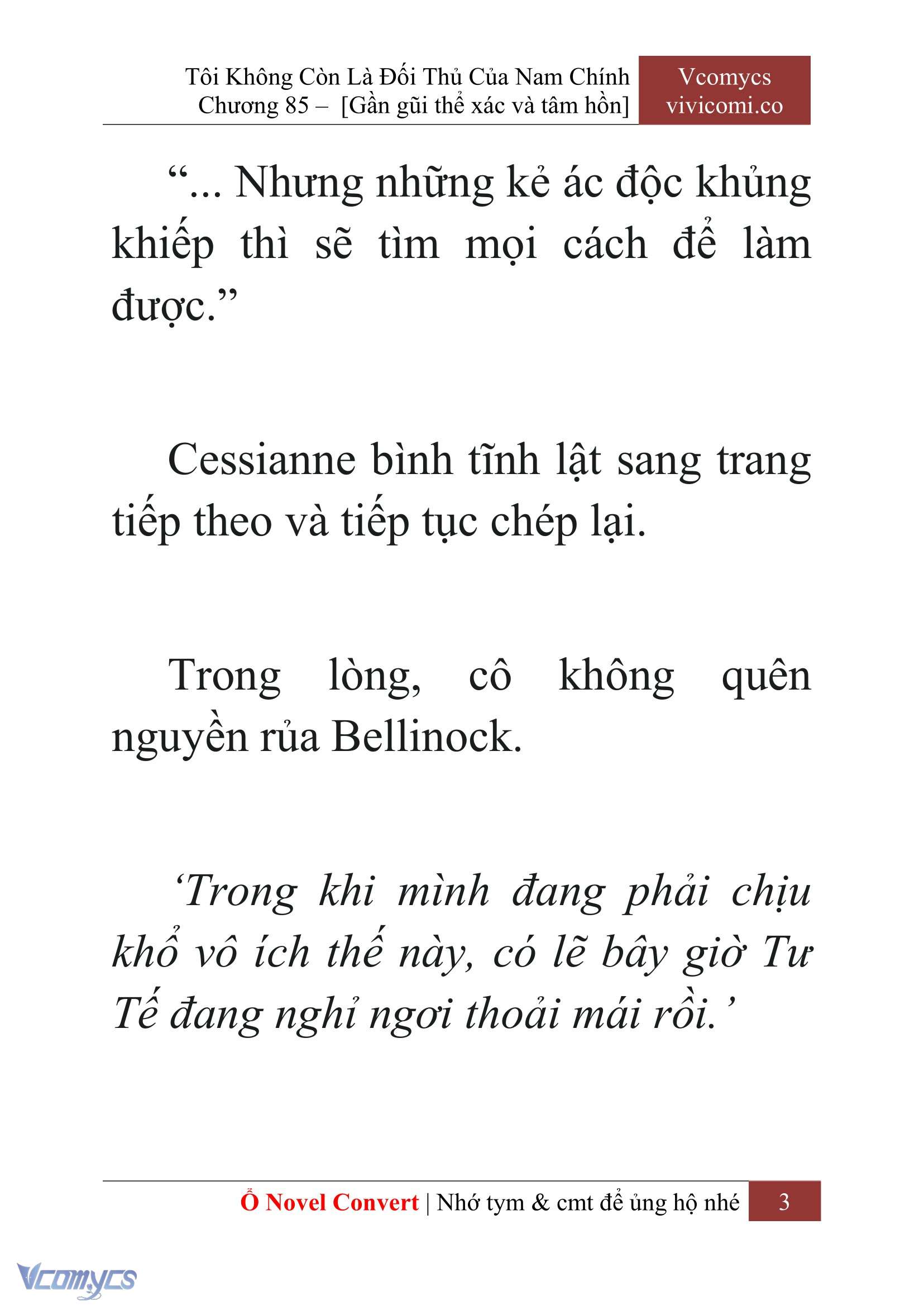 [Novel] Tôi Không Còn Là Đối Thủ Của Nam Chính Chapter 85 - Trang 2
