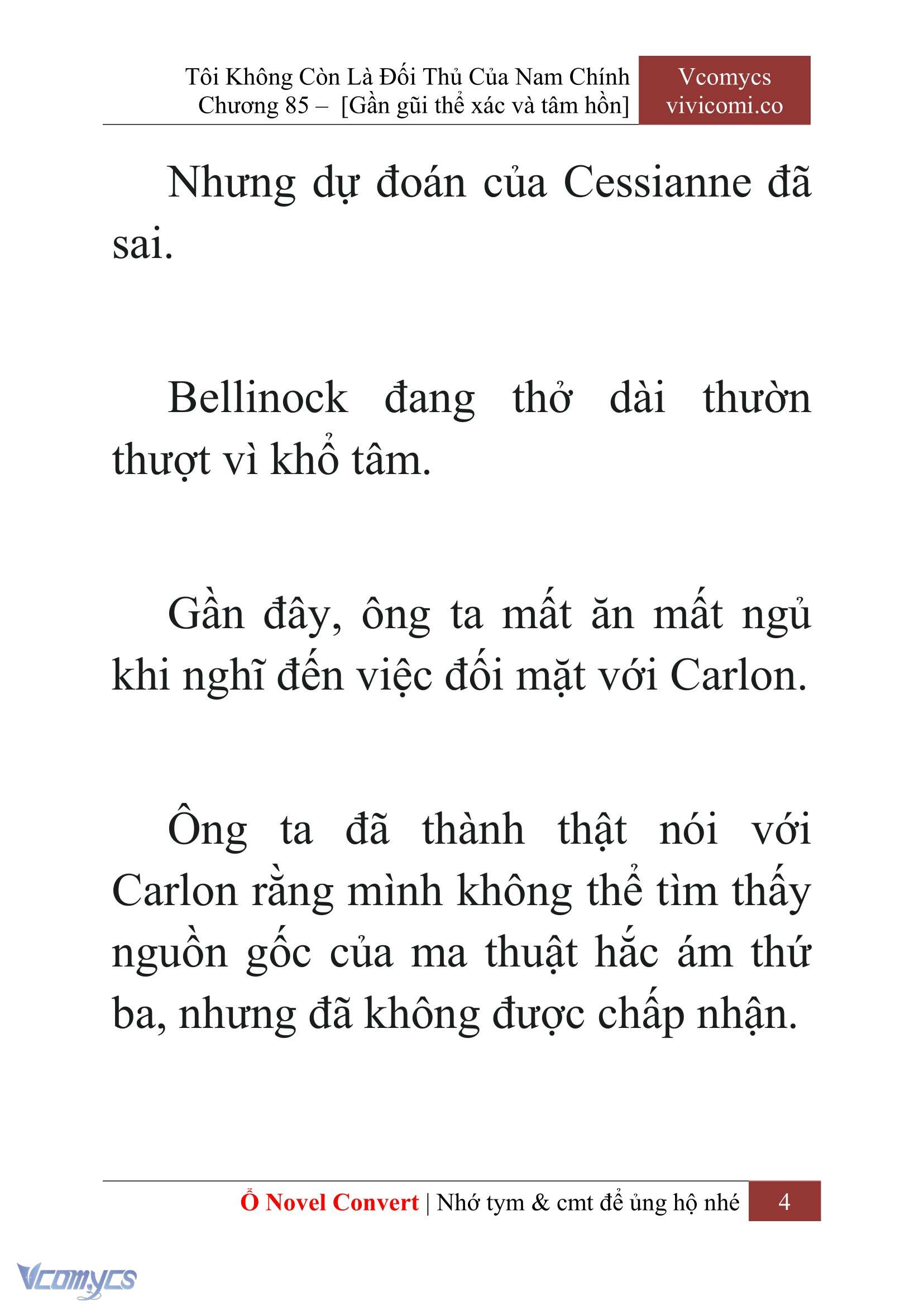 [Novel] Tôi Không Còn Là Đối Thủ Của Nam Chính Chapter 85 - Trang 2