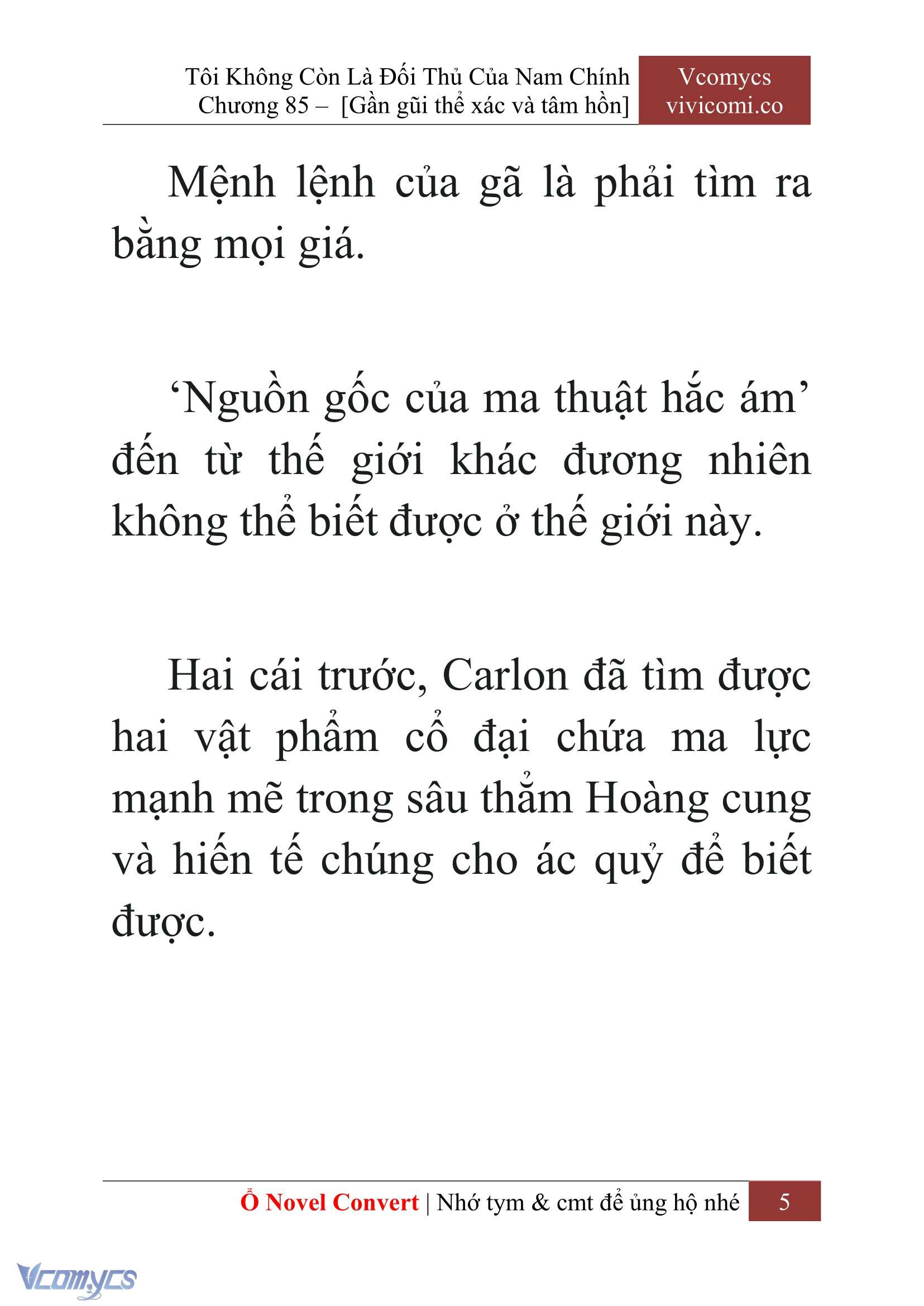 [Novel] Tôi Không Còn Là Đối Thủ Của Nam Chính Chapter 85 - Trang 2
