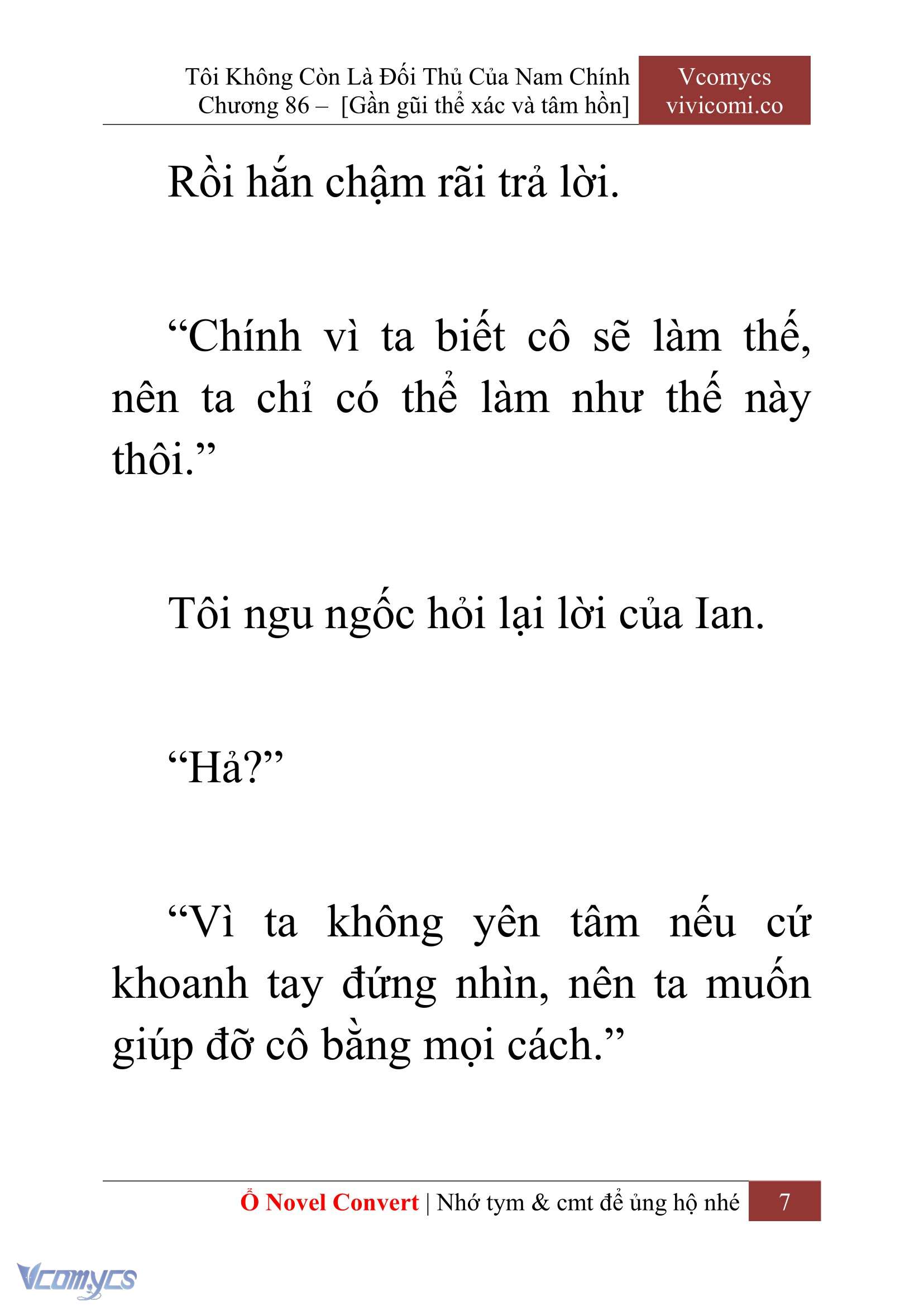 [Novel] Tôi Không Còn Là Đối Thủ Của Nam Chính Chapter 86 - Trang 2