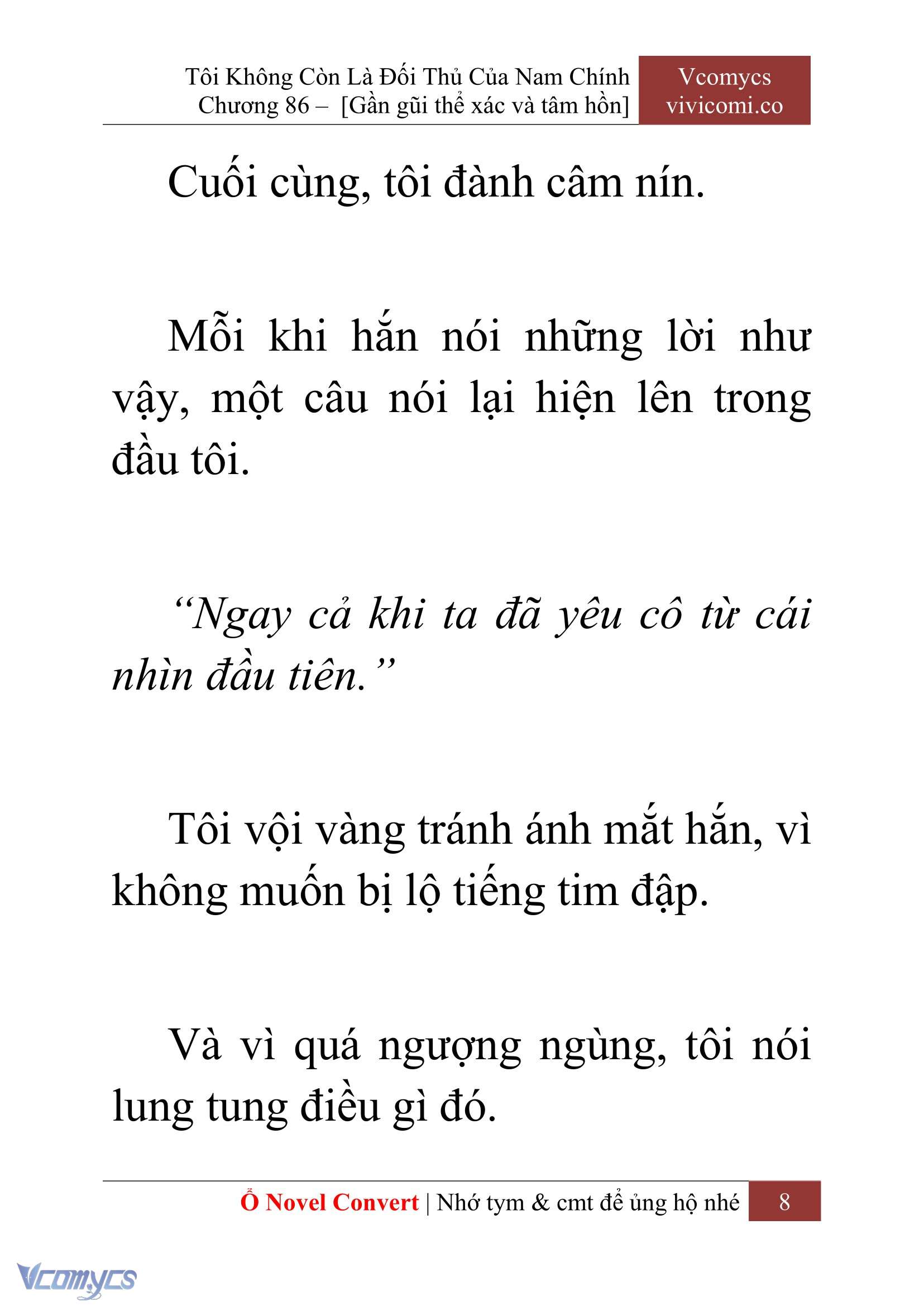 [Novel] Tôi Không Còn Là Đối Thủ Của Nam Chính Chapter 86 - Trang 2