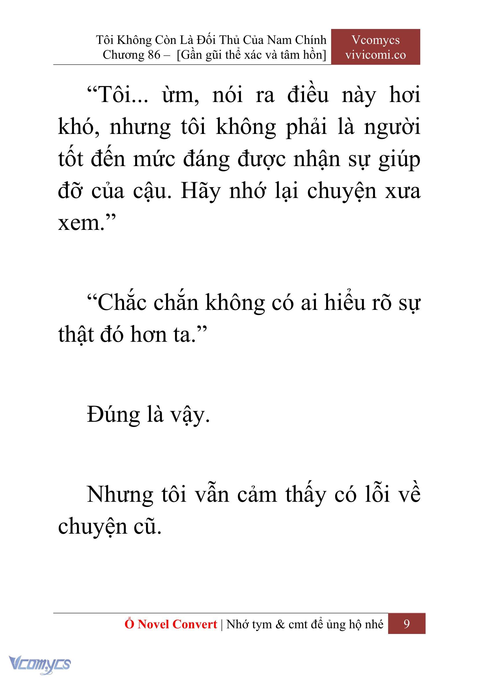 [Novel] Tôi Không Còn Là Đối Thủ Của Nam Chính Chapter 86 - Trang 2