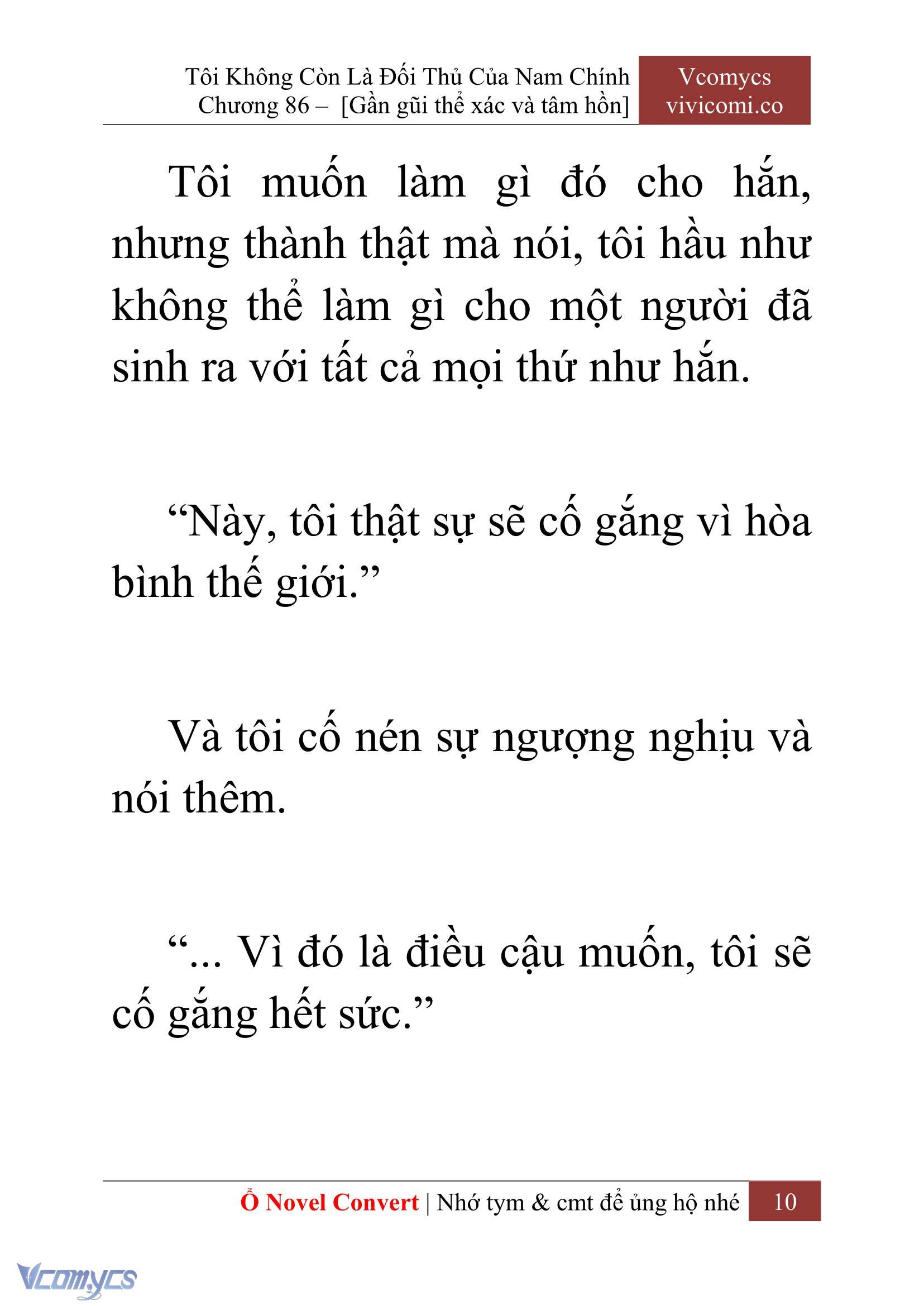 [Novel] Tôi Không Còn Là Đối Thủ Của Nam Chính Chapter 86 - Trang 2