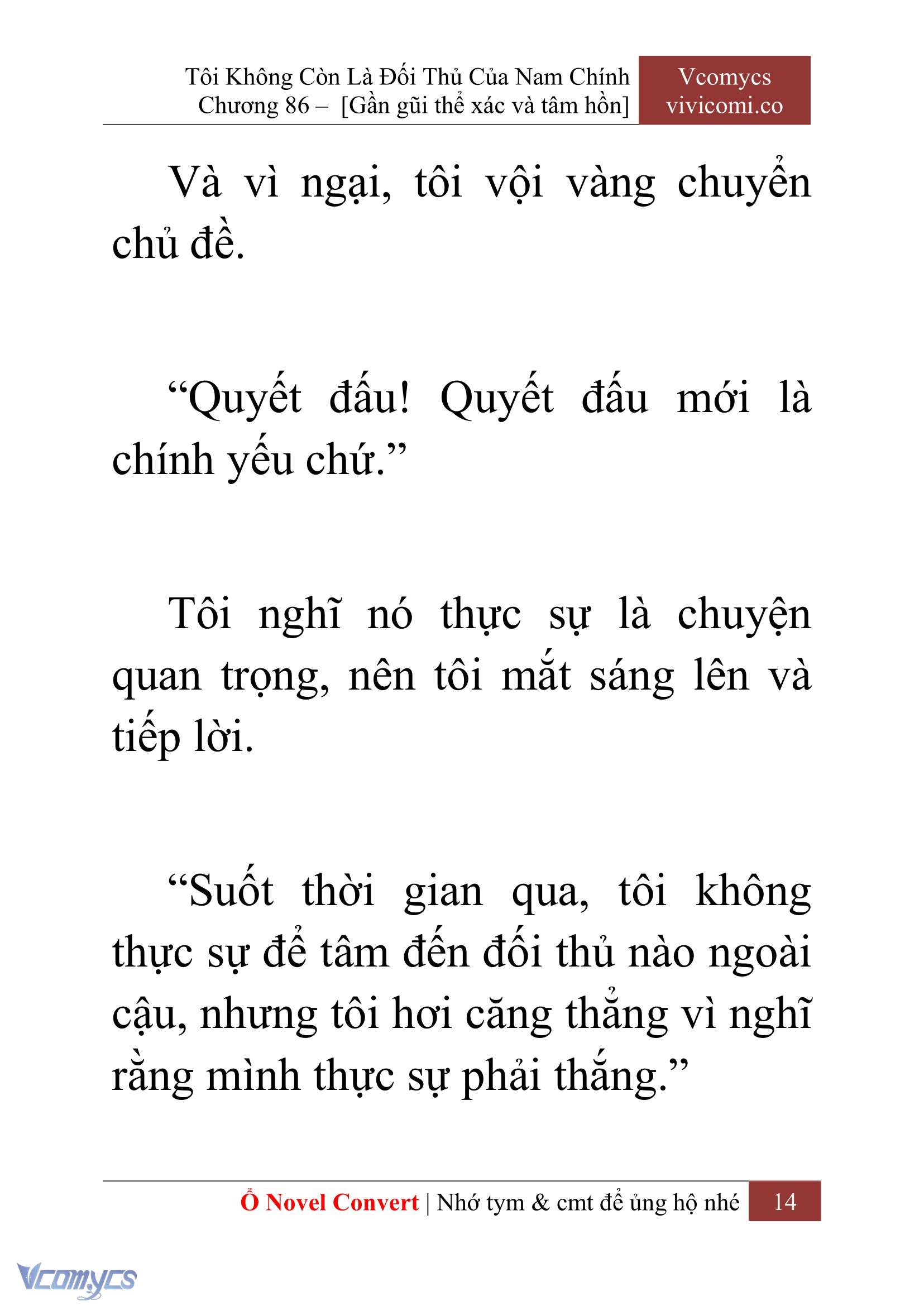 [Novel] Tôi Không Còn Là Đối Thủ Của Nam Chính Chapter 86 - Trang 2