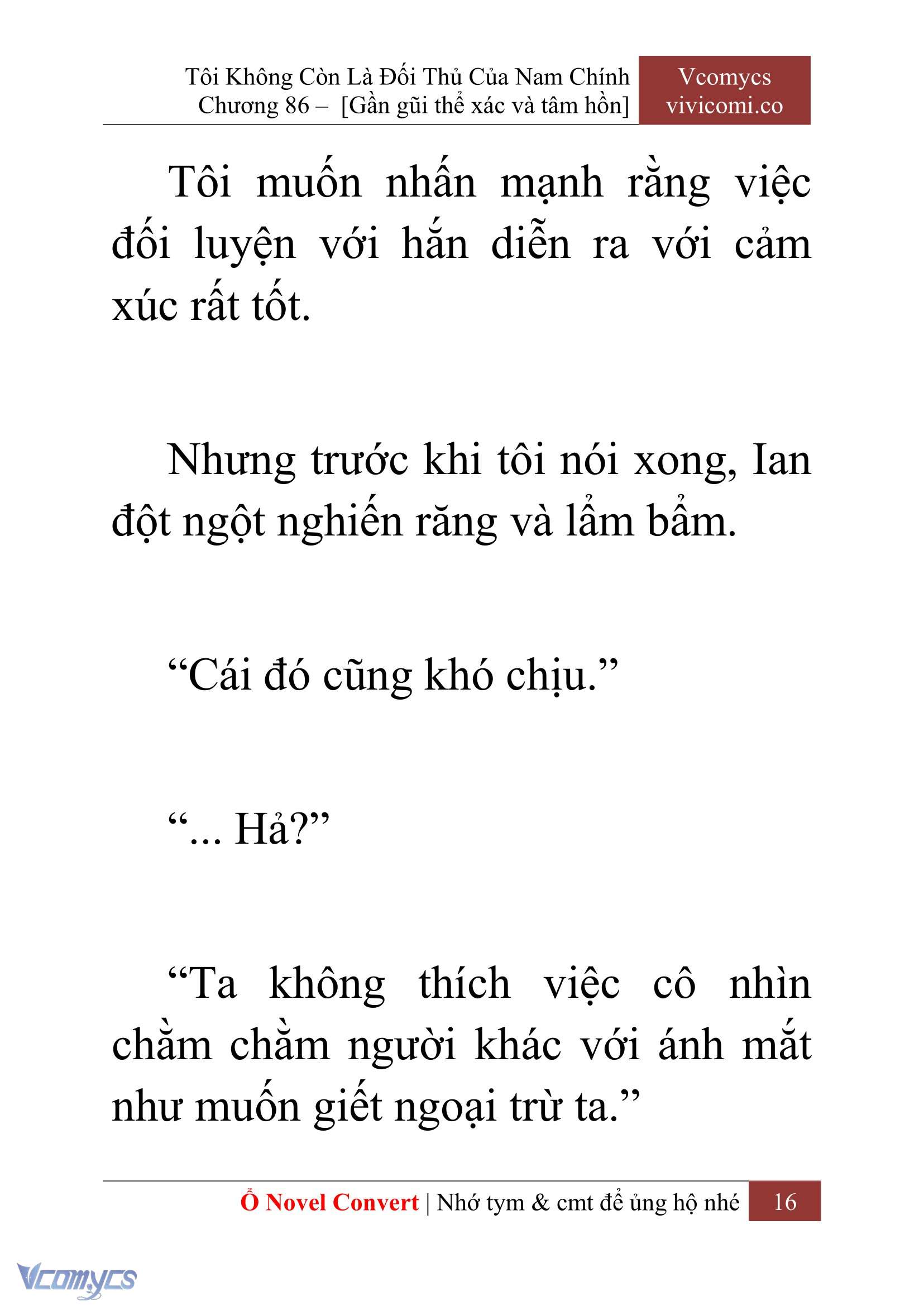 [Novel] Tôi Không Còn Là Đối Thủ Của Nam Chính Chapter 86 - Trang 2