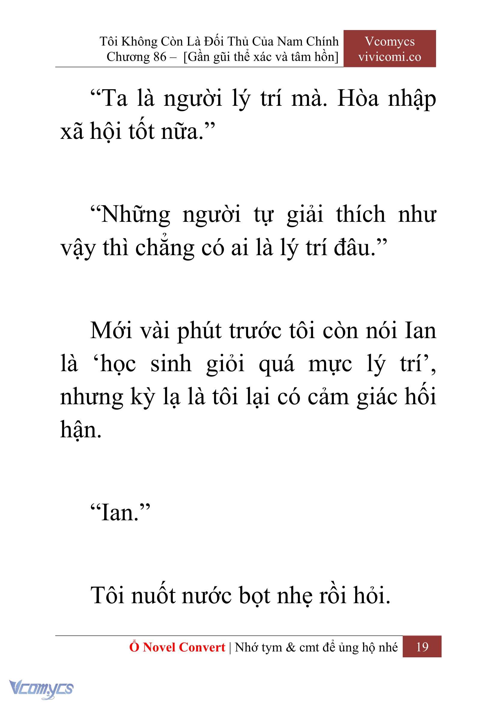 [Novel] Tôi Không Còn Là Đối Thủ Của Nam Chính Chapter 86 - Trang 2