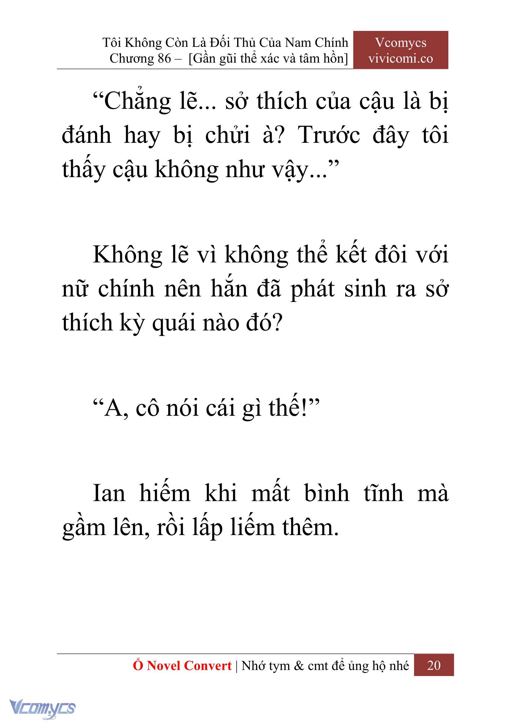 [Novel] Tôi Không Còn Là Đối Thủ Của Nam Chính Chapter 86 - Trang 2
