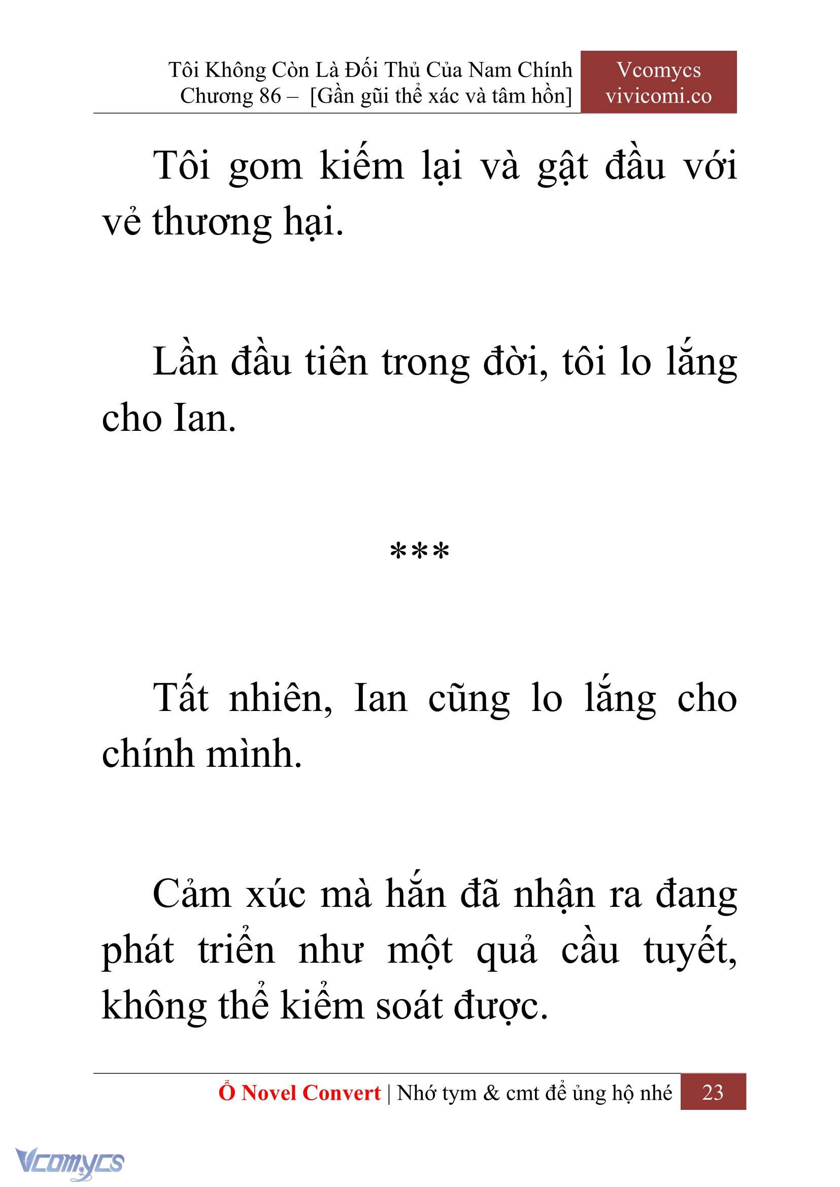 [Novel] Tôi Không Còn Là Đối Thủ Của Nam Chính Chapter 86 - Trang 2