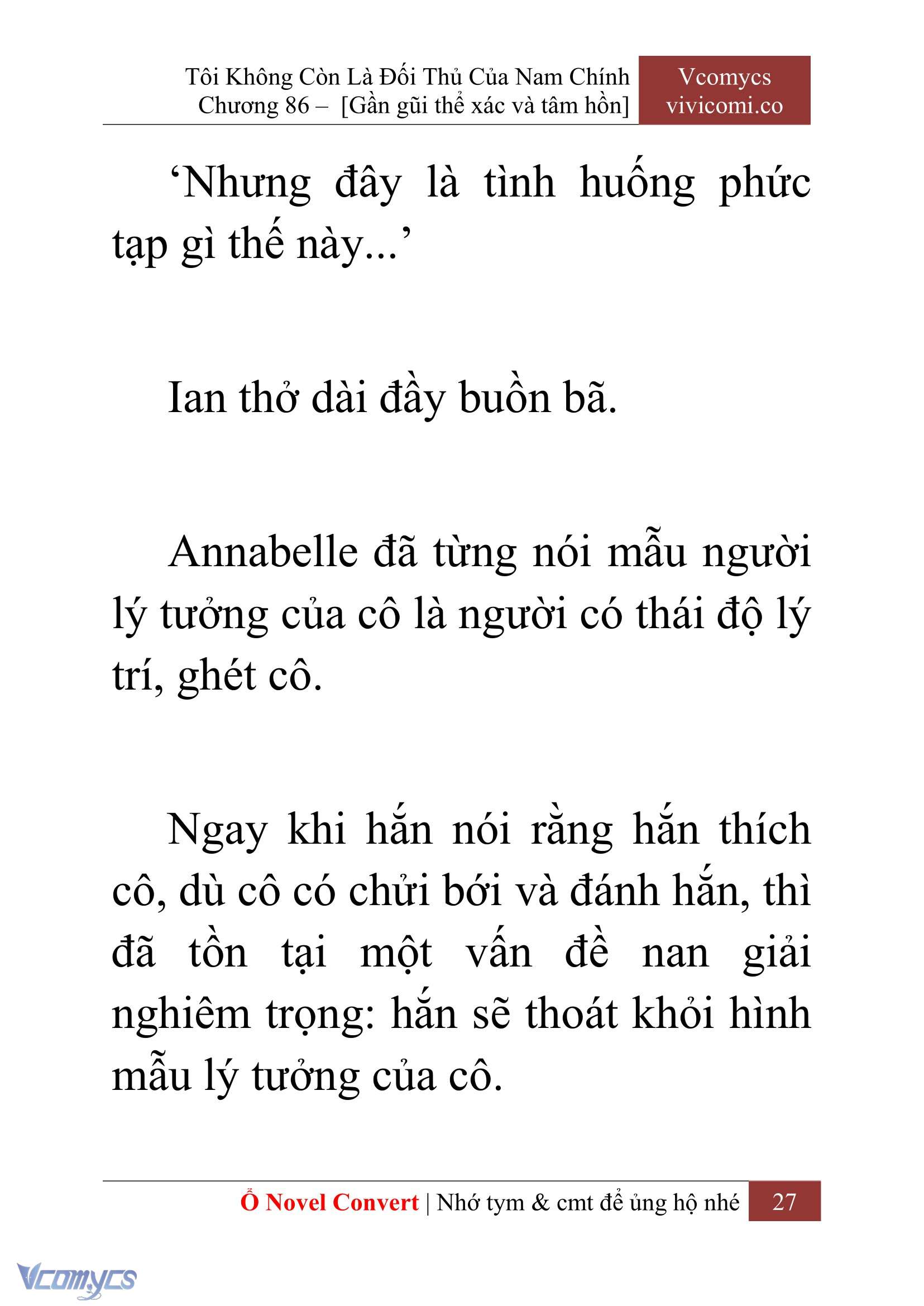 [Novel] Tôi Không Còn Là Đối Thủ Của Nam Chính Chapter 86 - Trang 2