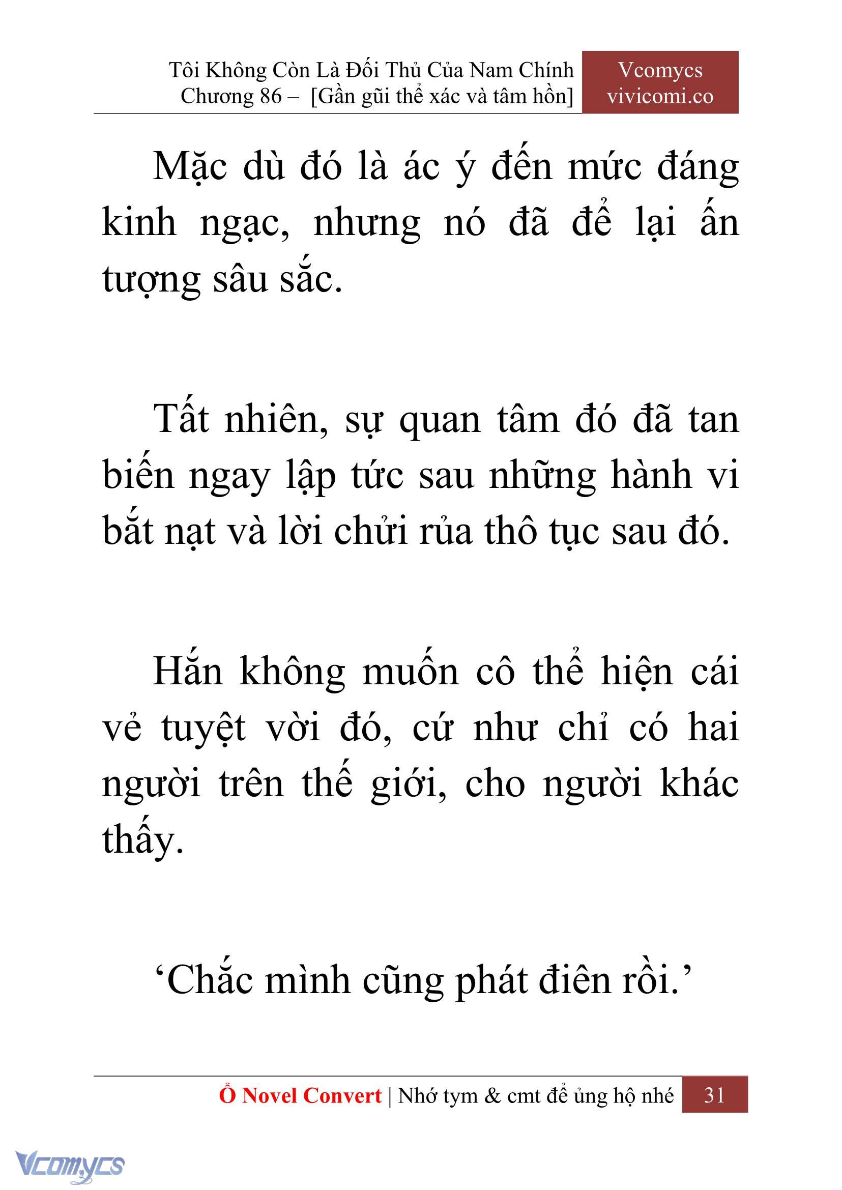 [Novel] Tôi Không Còn Là Đối Thủ Của Nam Chính Chapter 86 - Trang 2