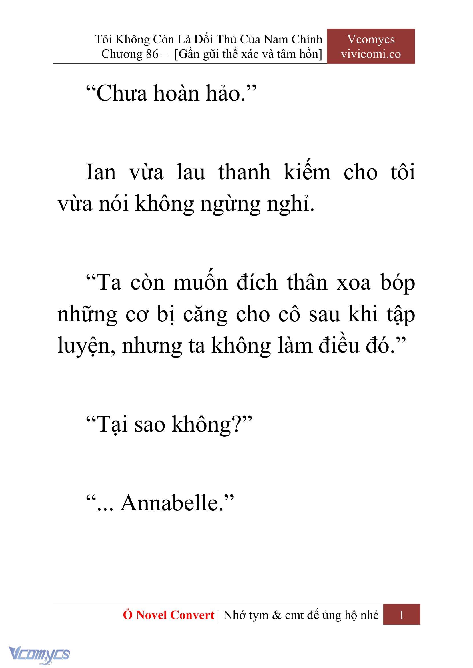 [Novel] Tôi Không Còn Là Đối Thủ Của Nam Chính Chapter 86 - Trang 2