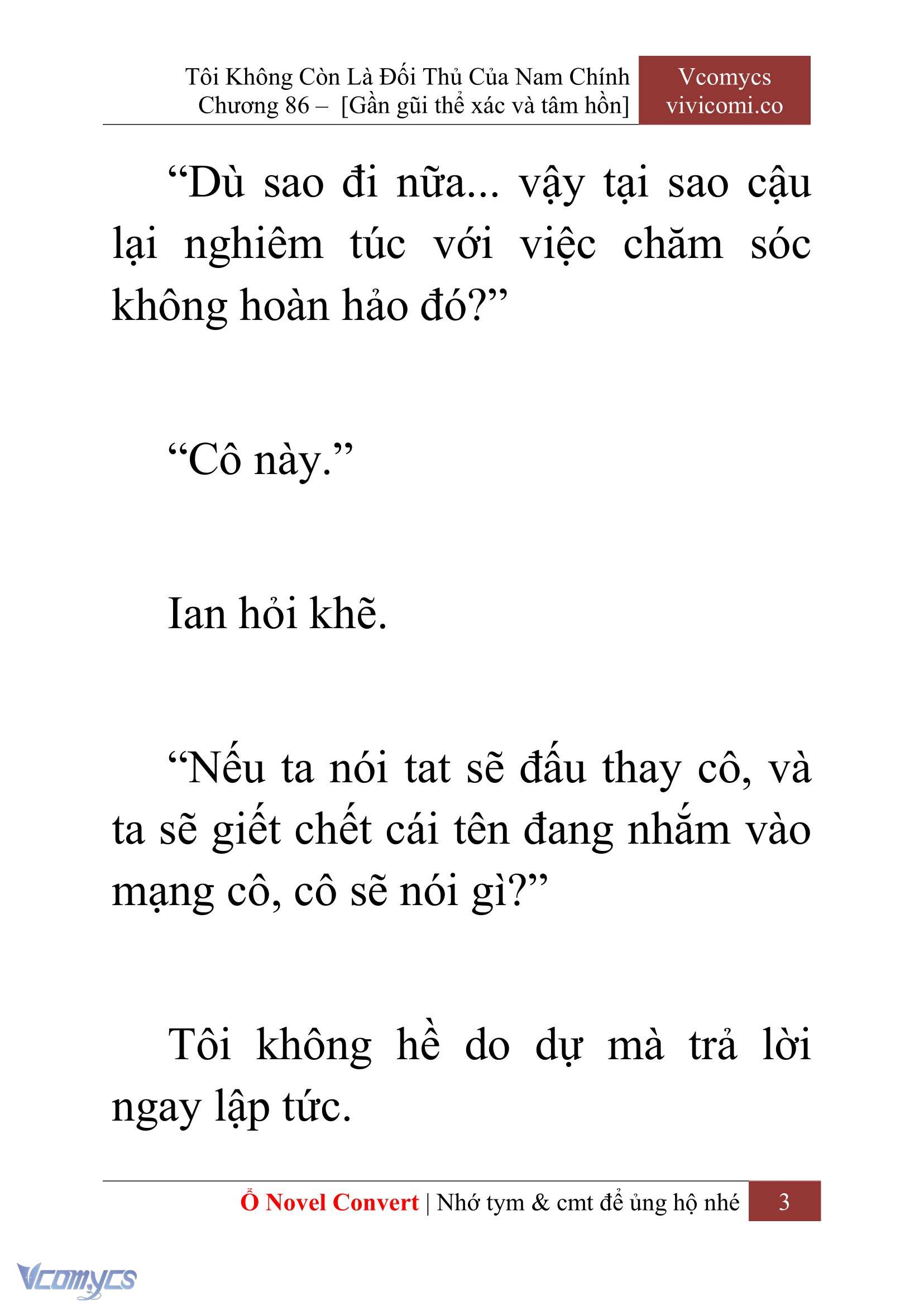 [Novel] Tôi Không Còn Là Đối Thủ Của Nam Chính Chapter 86 - Trang 2