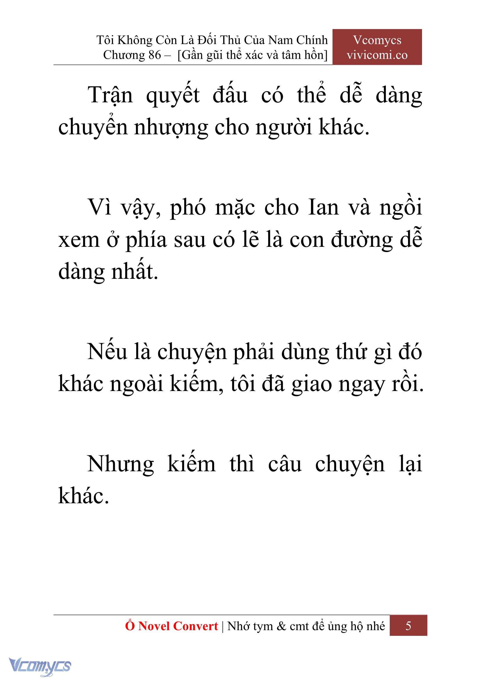 [Novel] Tôi Không Còn Là Đối Thủ Của Nam Chính Chapter 86 - Trang 2