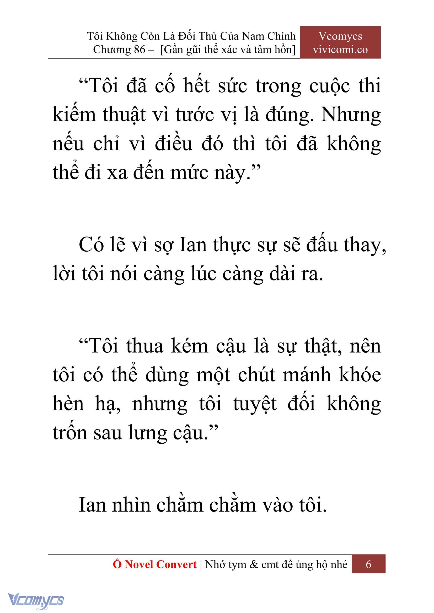 [Novel] Tôi Không Còn Là Đối Thủ Của Nam Chính Chapter 86 - Trang 2