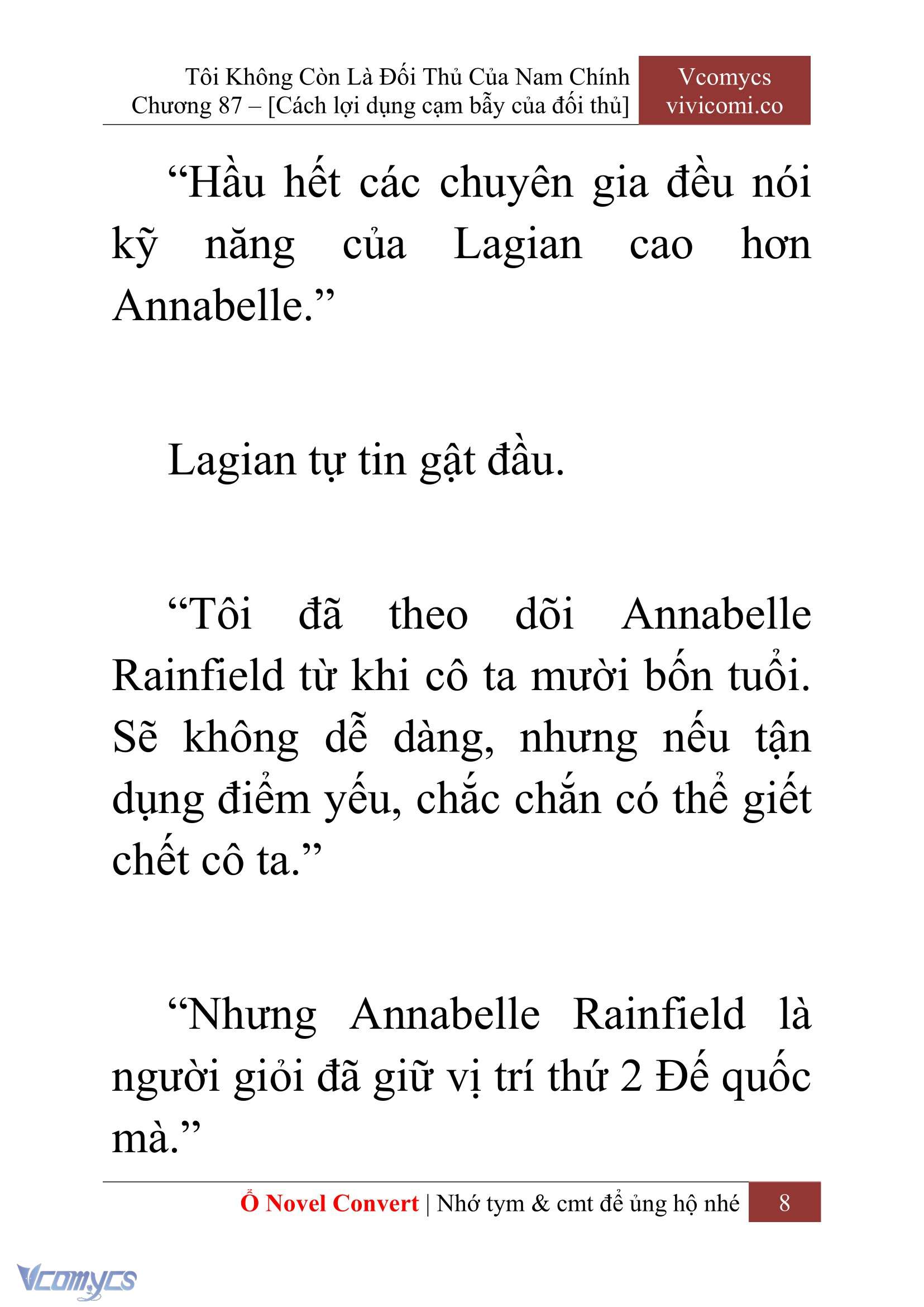 [Novel] Tôi Không Còn Là Đối Thủ Của Nam Chính Chapter 87 - Trang 2