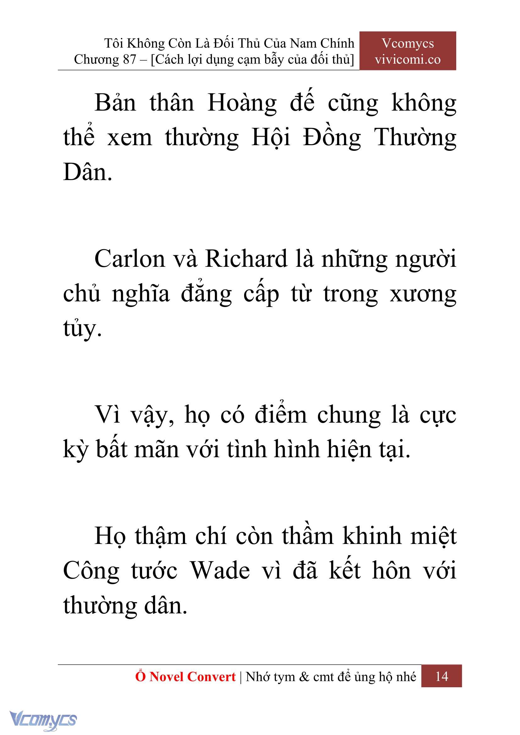 [Novel] Tôi Không Còn Là Đối Thủ Của Nam Chính Chapter 87 - Trang 2