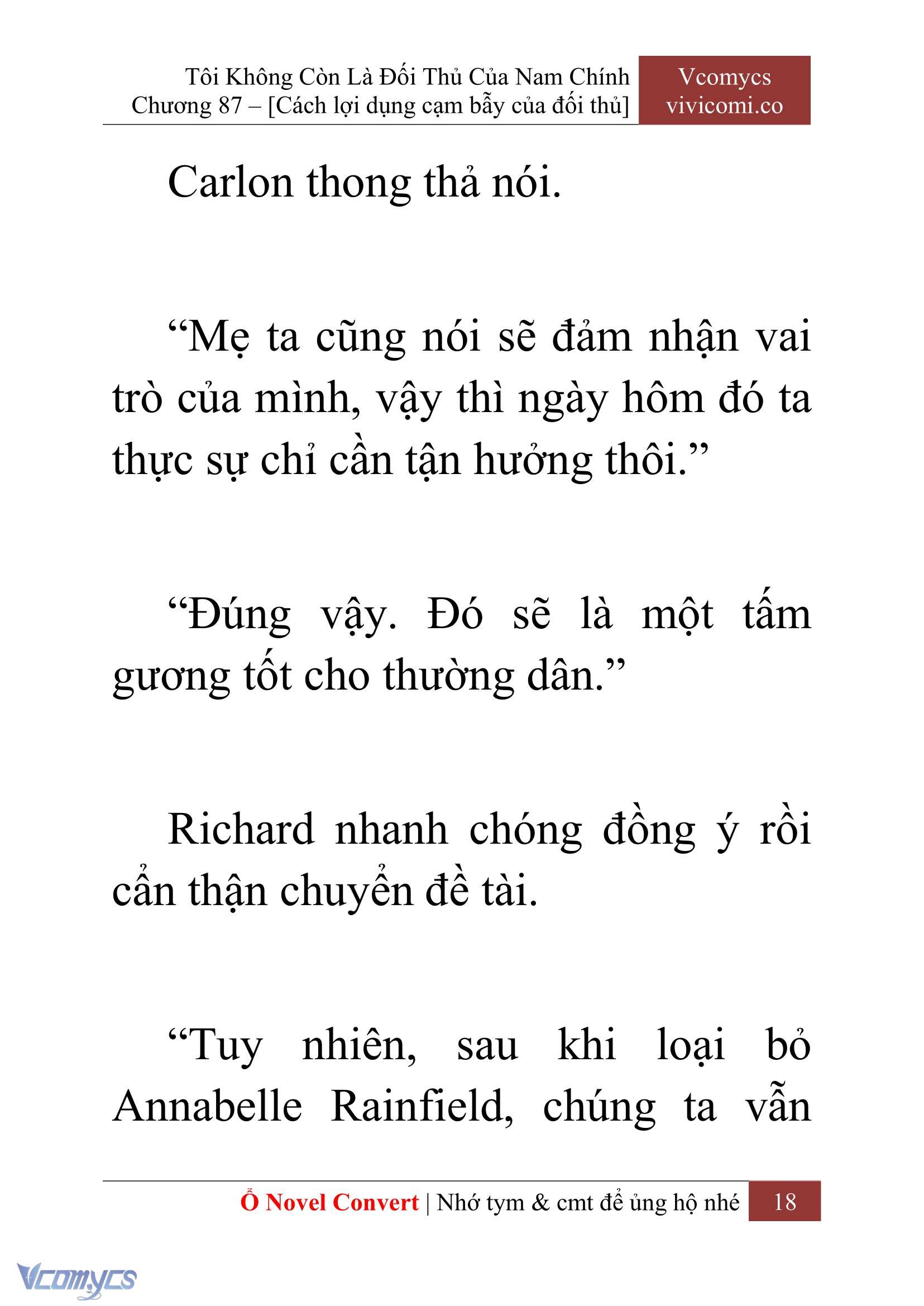 [Novel] Tôi Không Còn Là Đối Thủ Của Nam Chính Chapter 87 - Trang 2