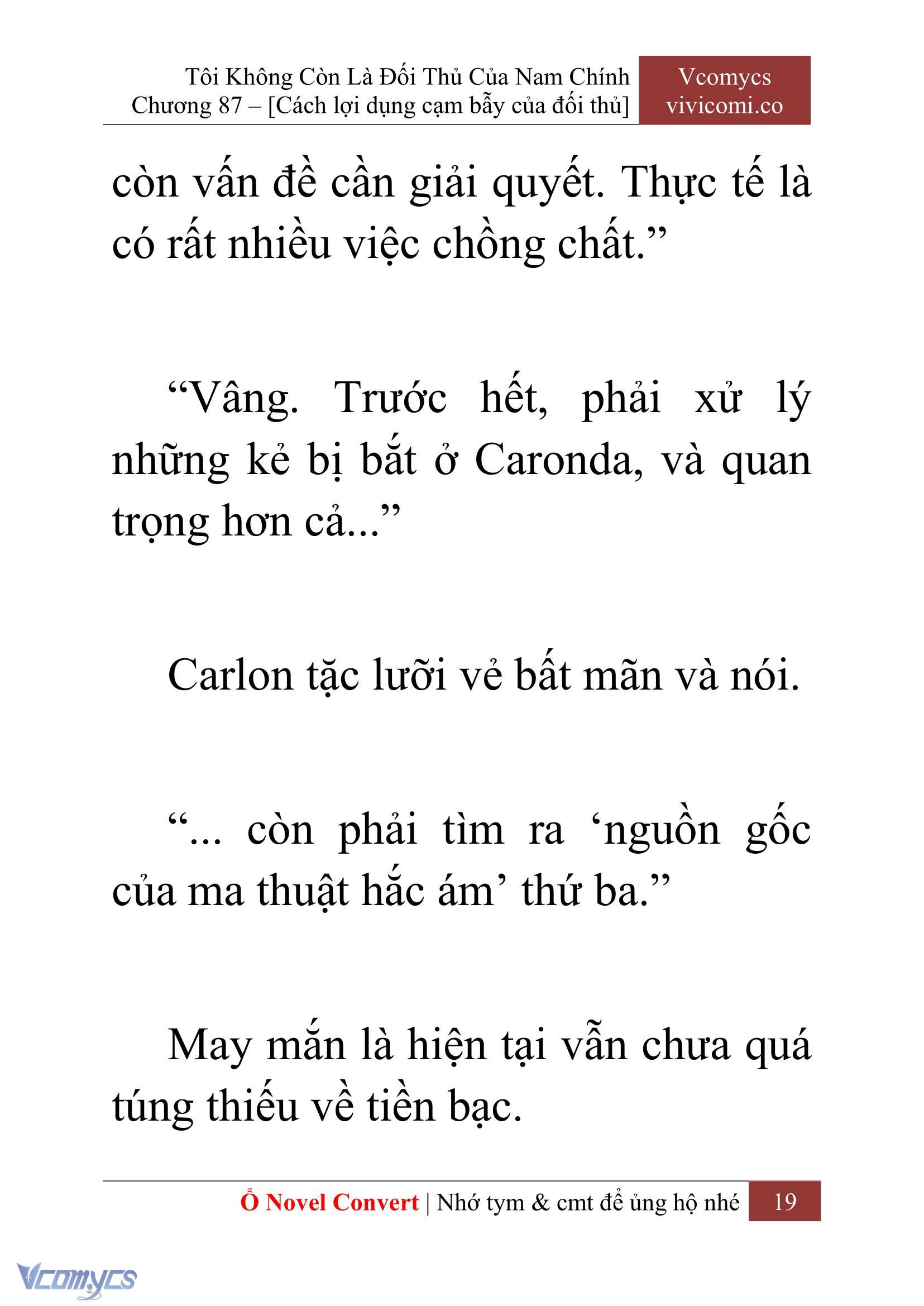 [Novel] Tôi Không Còn Là Đối Thủ Của Nam Chính Chapter 87 - Trang 2