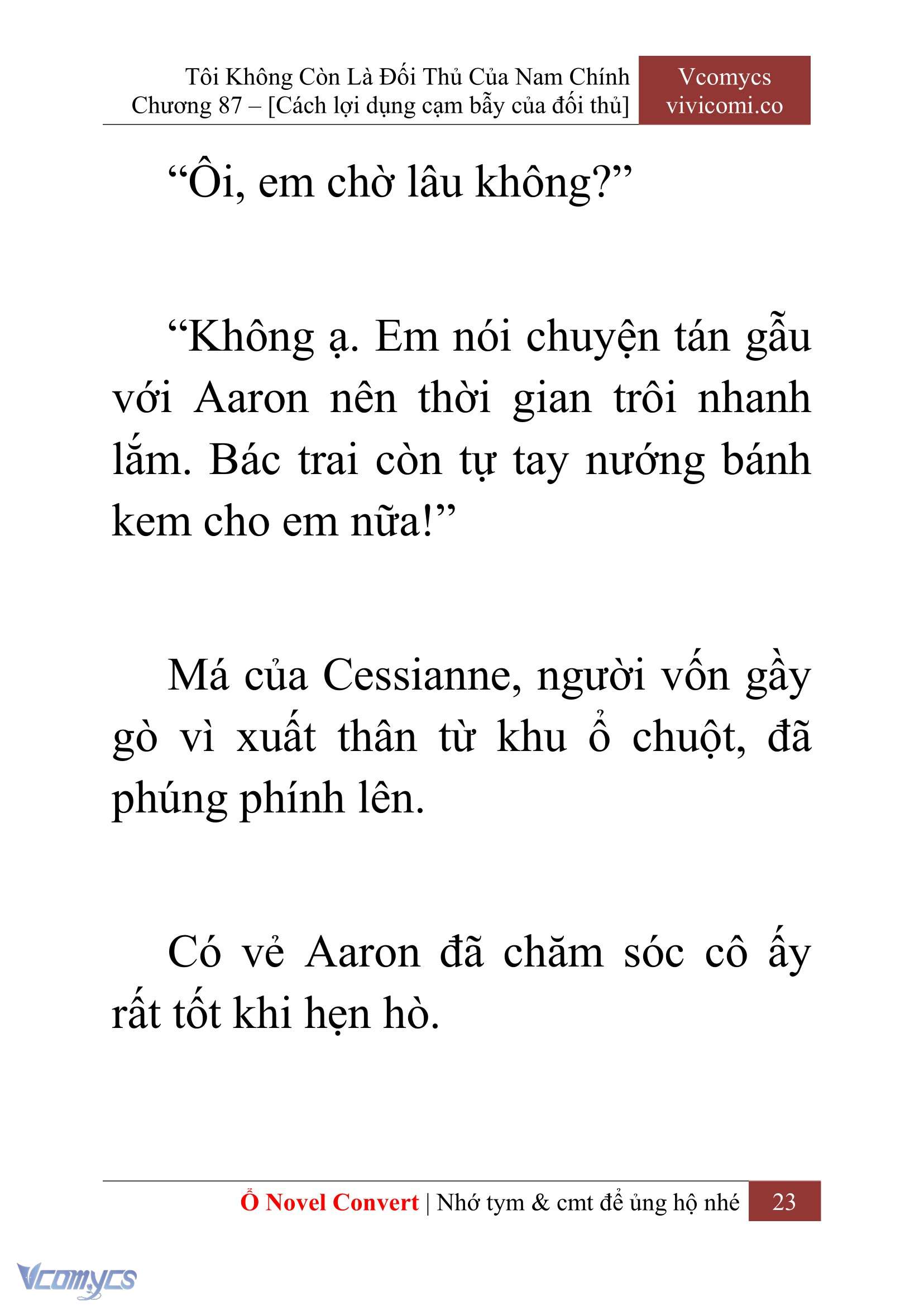[Novel] Tôi Không Còn Là Đối Thủ Của Nam Chính Chapter 87 - Trang 2