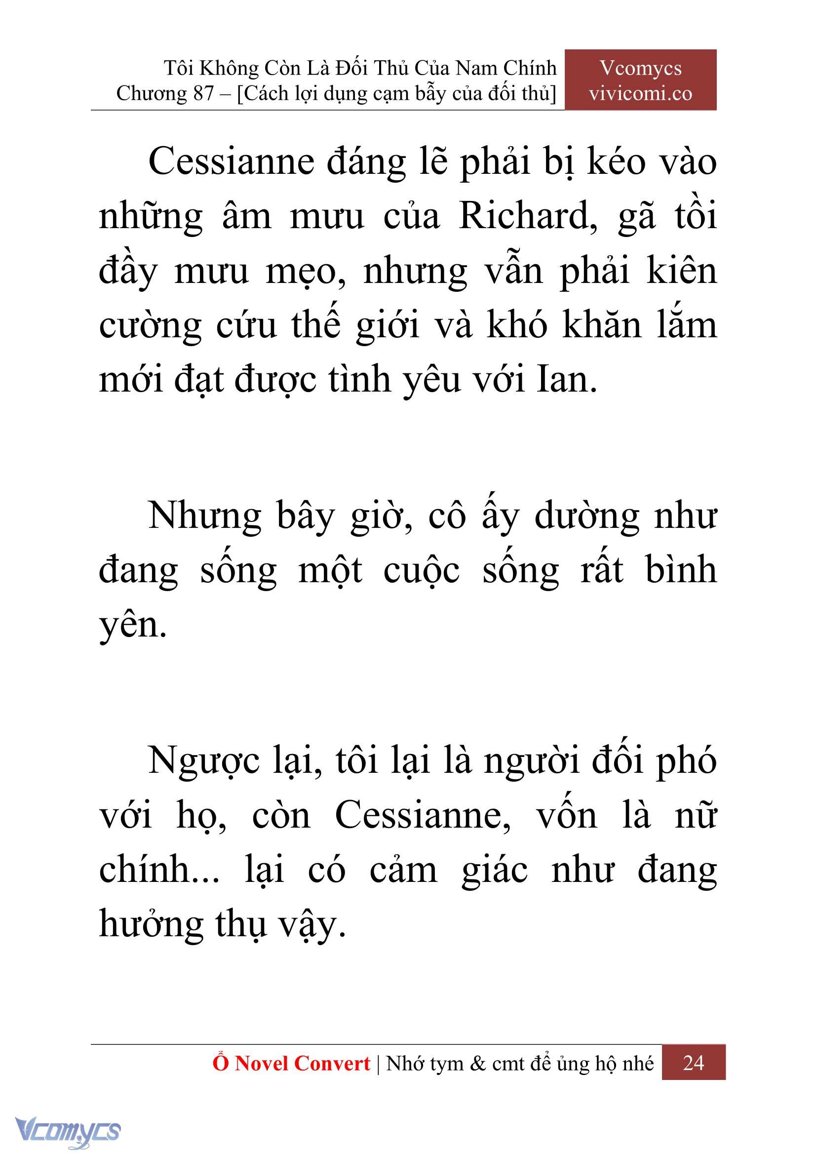 [Novel] Tôi Không Còn Là Đối Thủ Của Nam Chính Chapter 87 - Trang 2