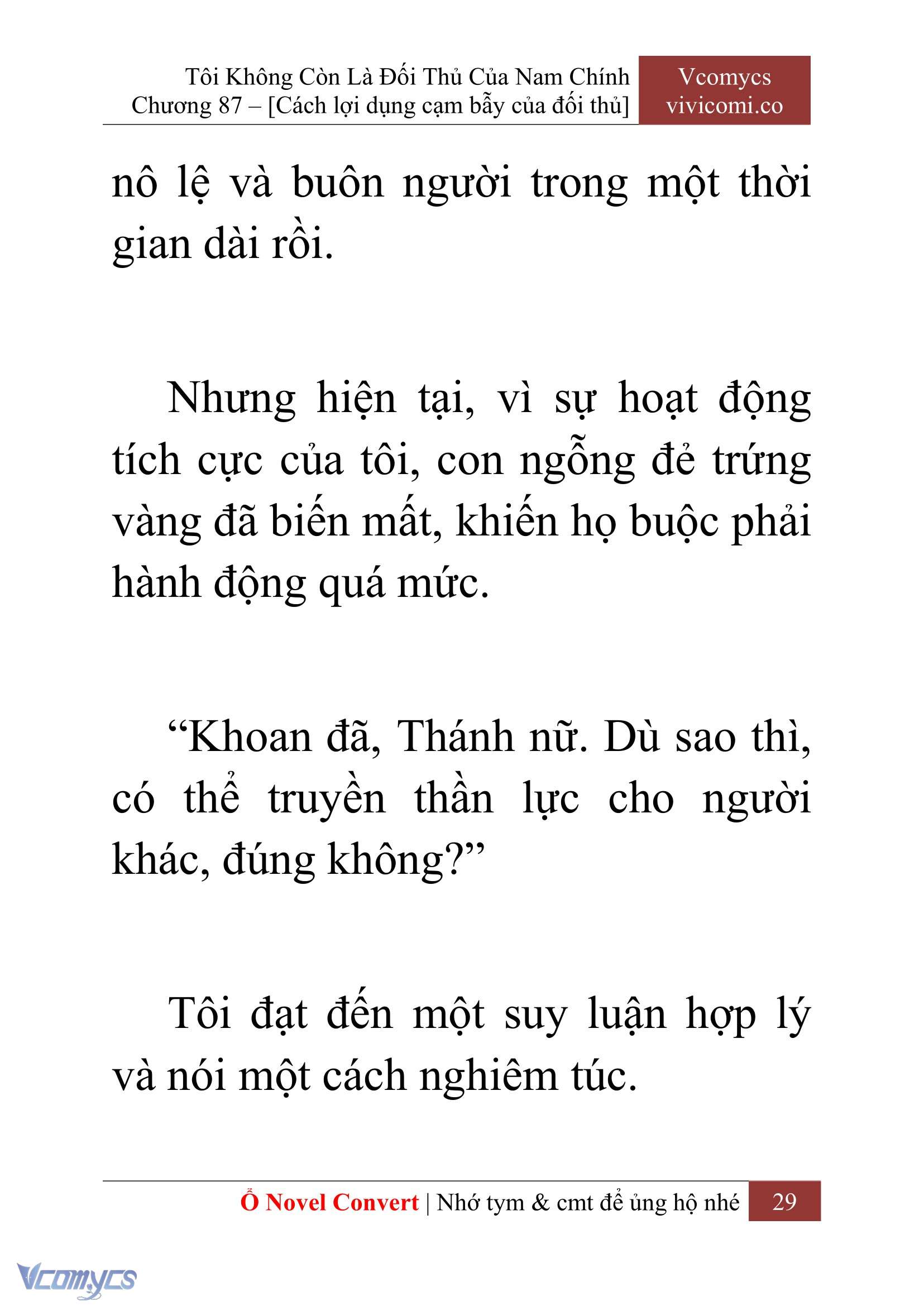[Novel] Tôi Không Còn Là Đối Thủ Của Nam Chính Chapter 87 - Trang 2