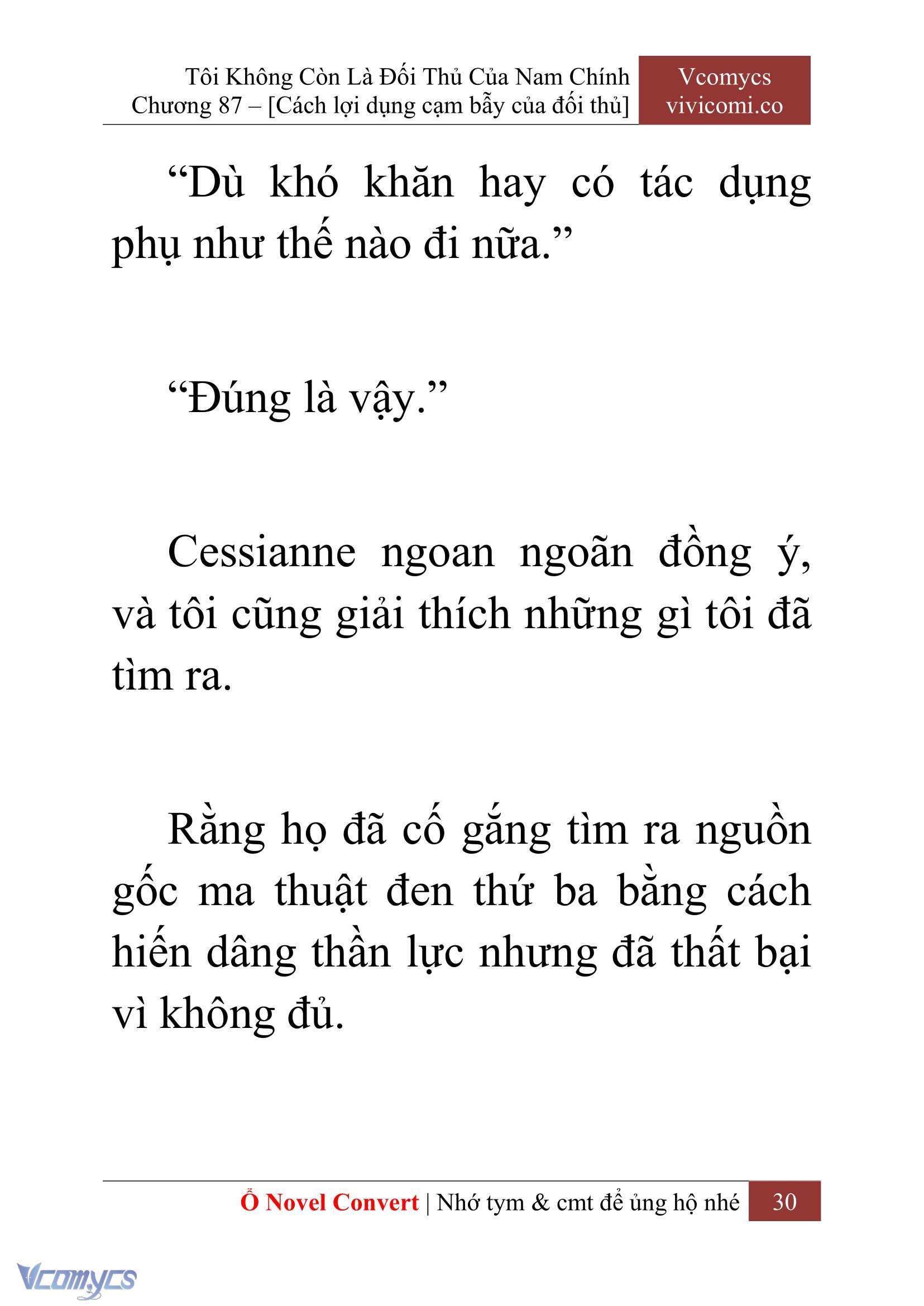 [Novel] Tôi Không Còn Là Đối Thủ Của Nam Chính Chapter 87 - Trang 2