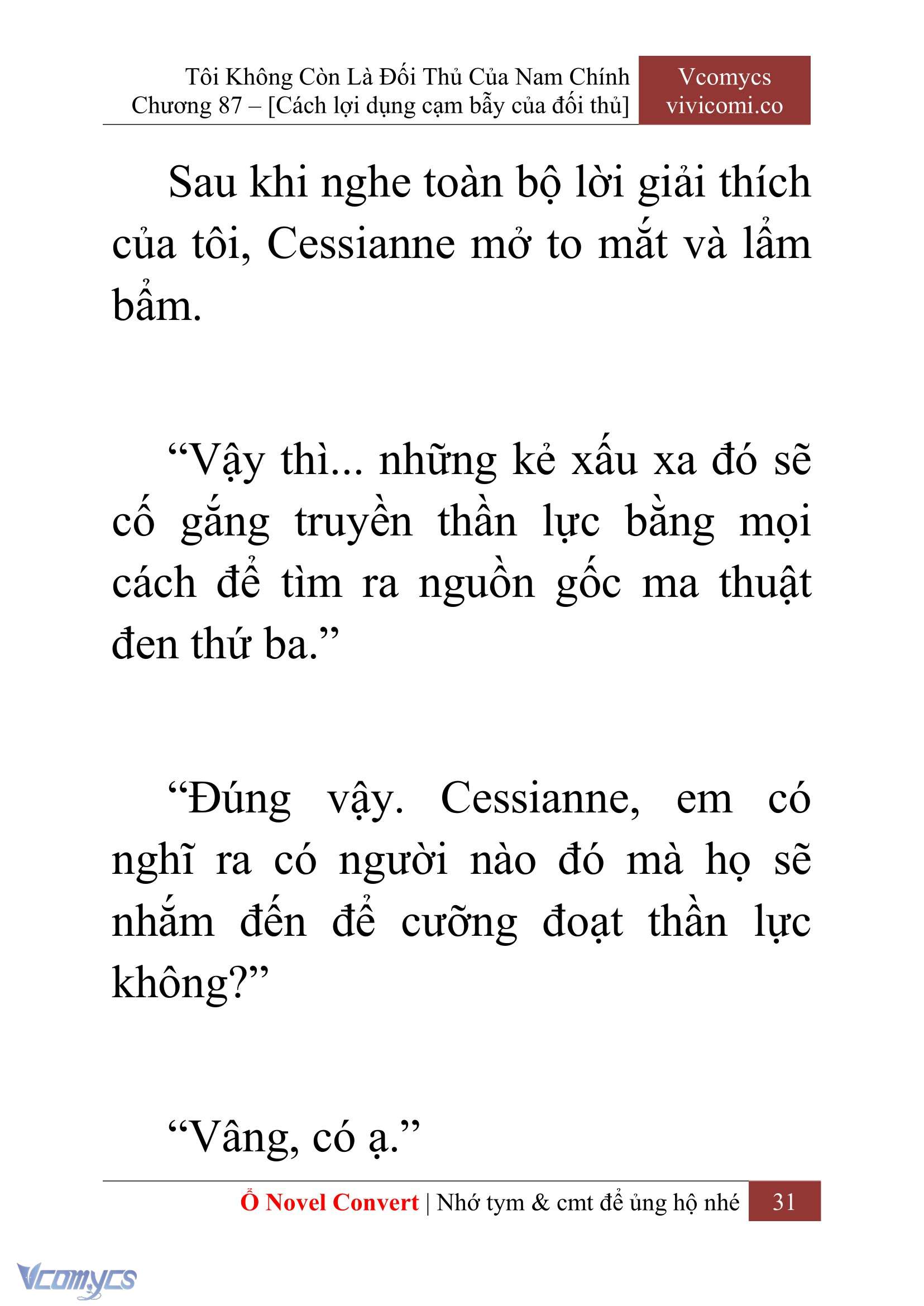 [Novel] Tôi Không Còn Là Đối Thủ Của Nam Chính Chapter 87 - Trang 2