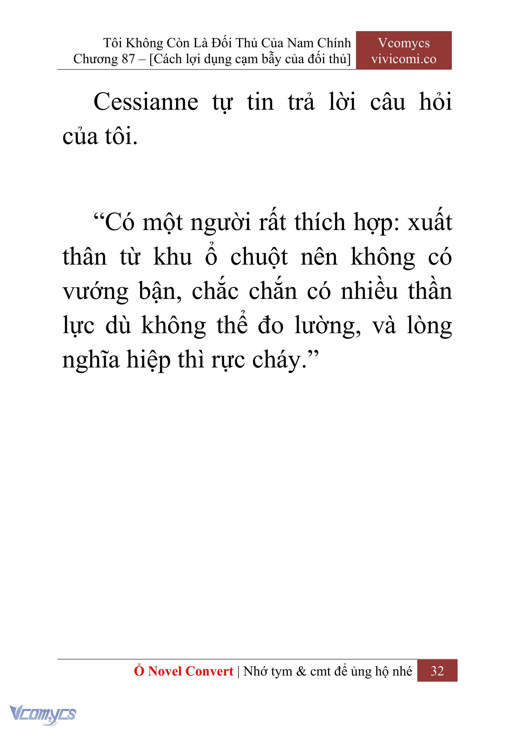 [Novel] Tôi Không Còn Là Đối Thủ Của Nam Chính Chapter 87 - Trang 2