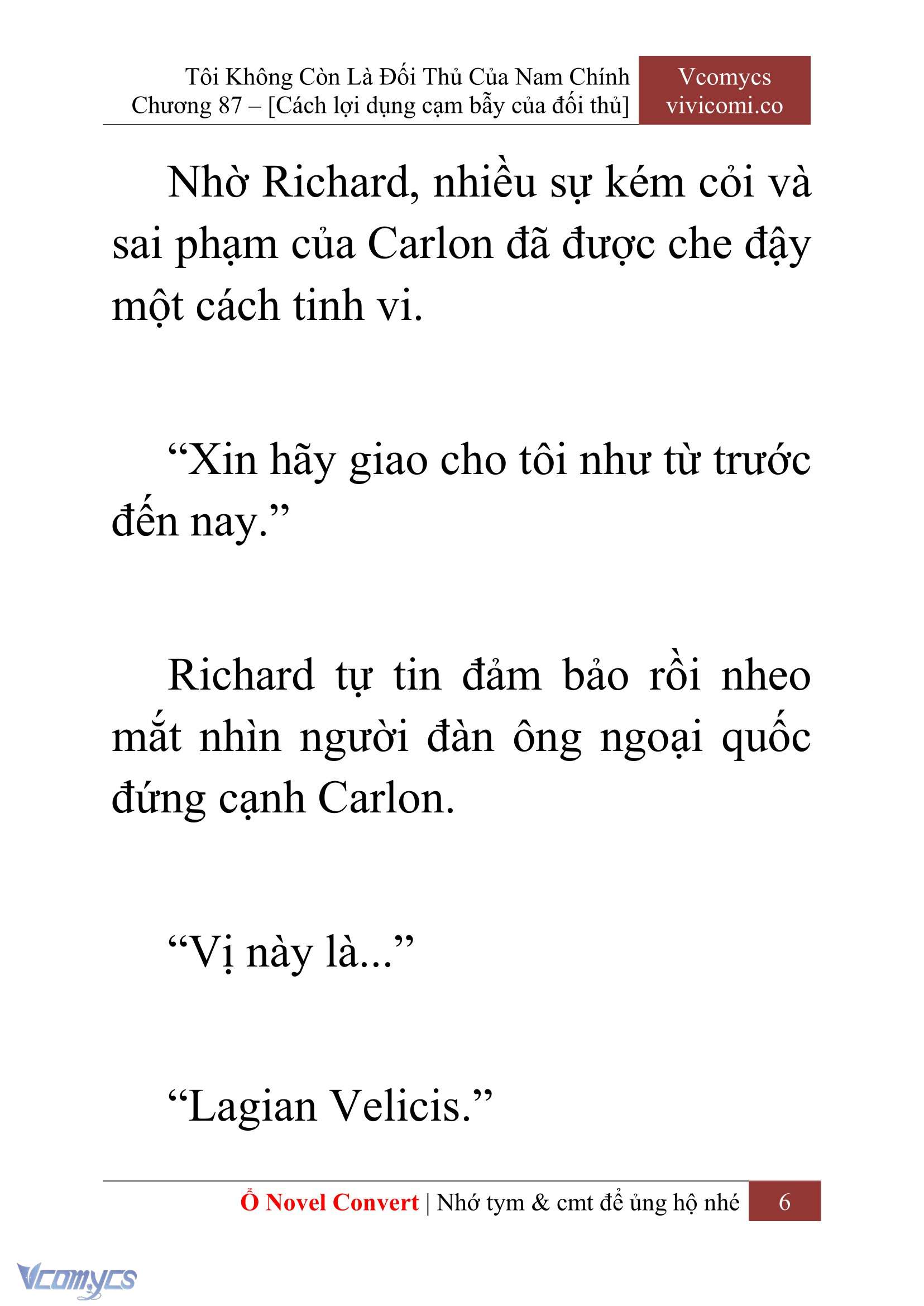 [Novel] Tôi Không Còn Là Đối Thủ Của Nam Chính Chapter 87 - Trang 2