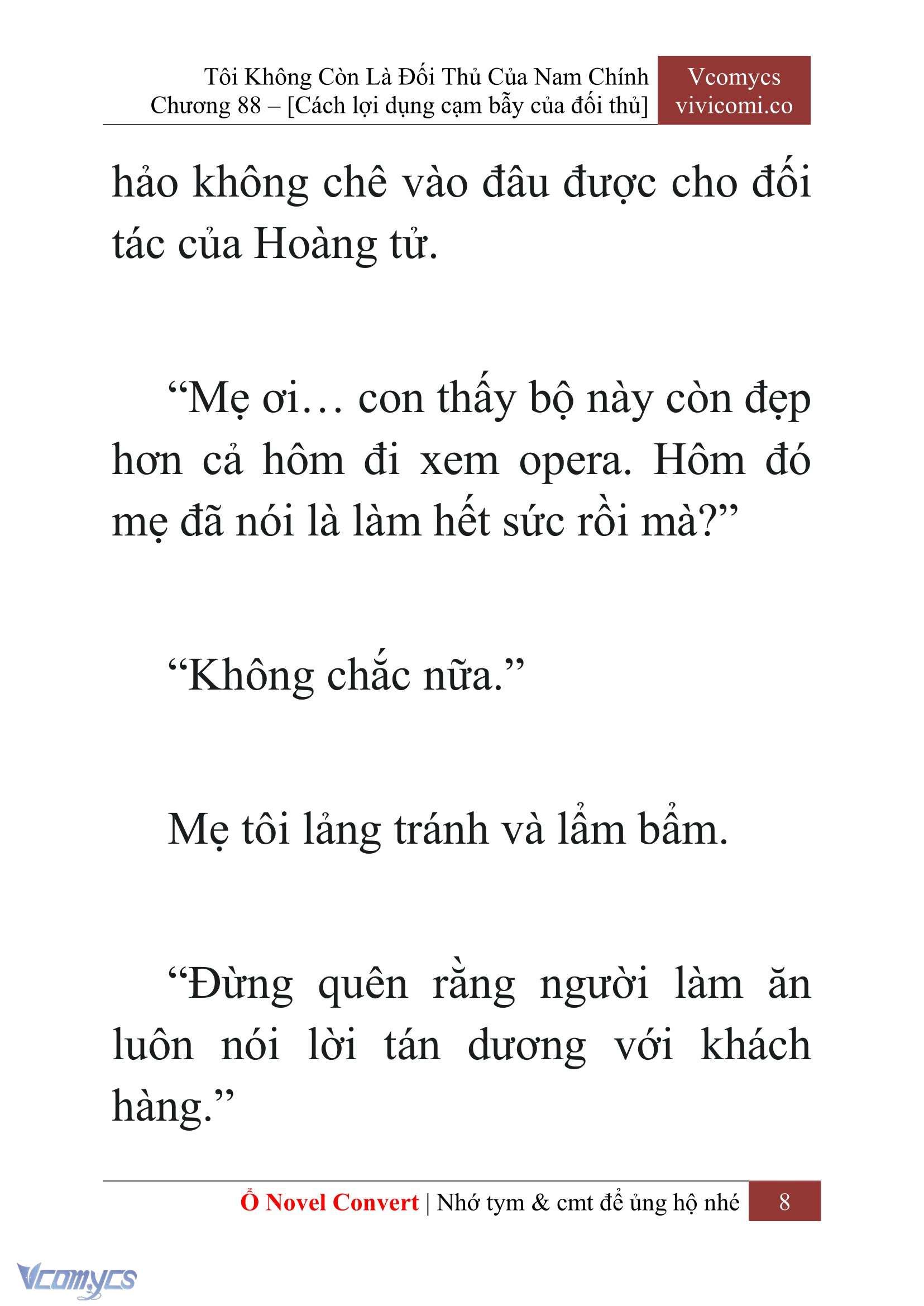 [Novel] Tôi Không Còn Là Đối Thủ Của Nam Chính Chapter 88 - Trang 2