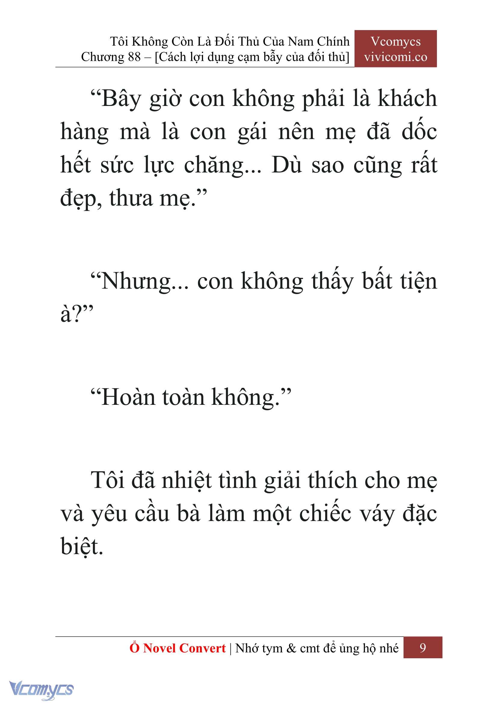[Novel] Tôi Không Còn Là Đối Thủ Của Nam Chính Chapter 88 - Trang 2