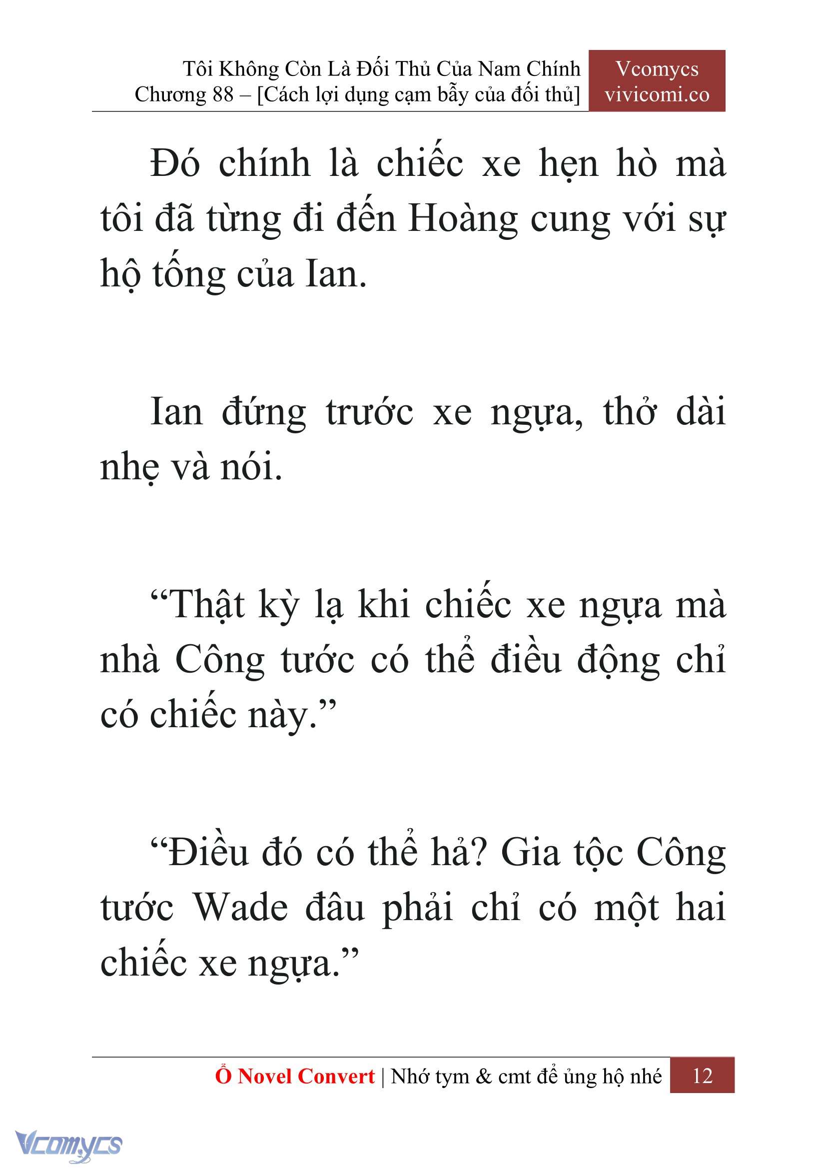 [Novel] Tôi Không Còn Là Đối Thủ Của Nam Chính Chapter 88 - Trang 2